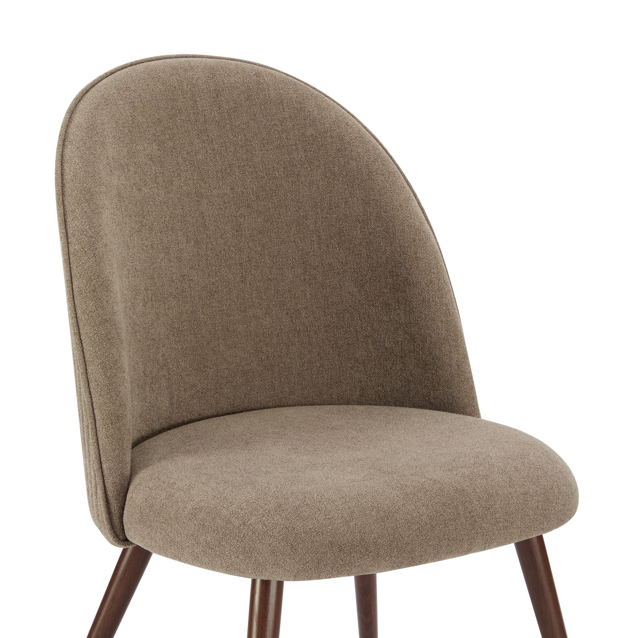 Hattie Set of 2 Dining Chairs - Chenille Mushroom - Image 7