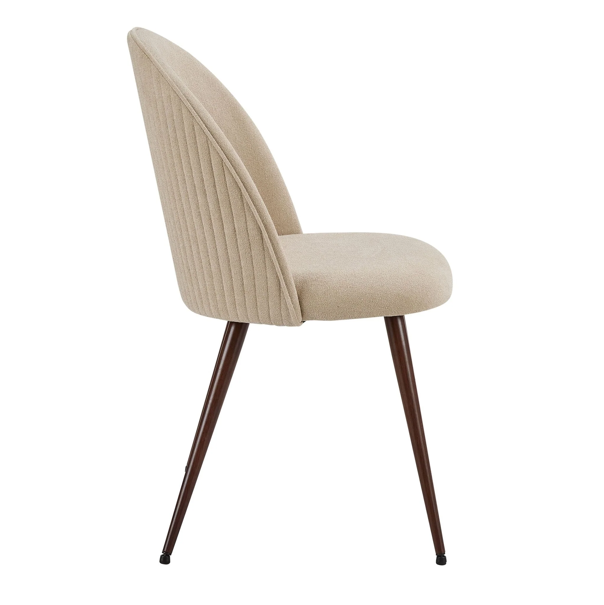 Hattie Set of 2 Dining Chairs - Chenille Oatmeal - Image 5