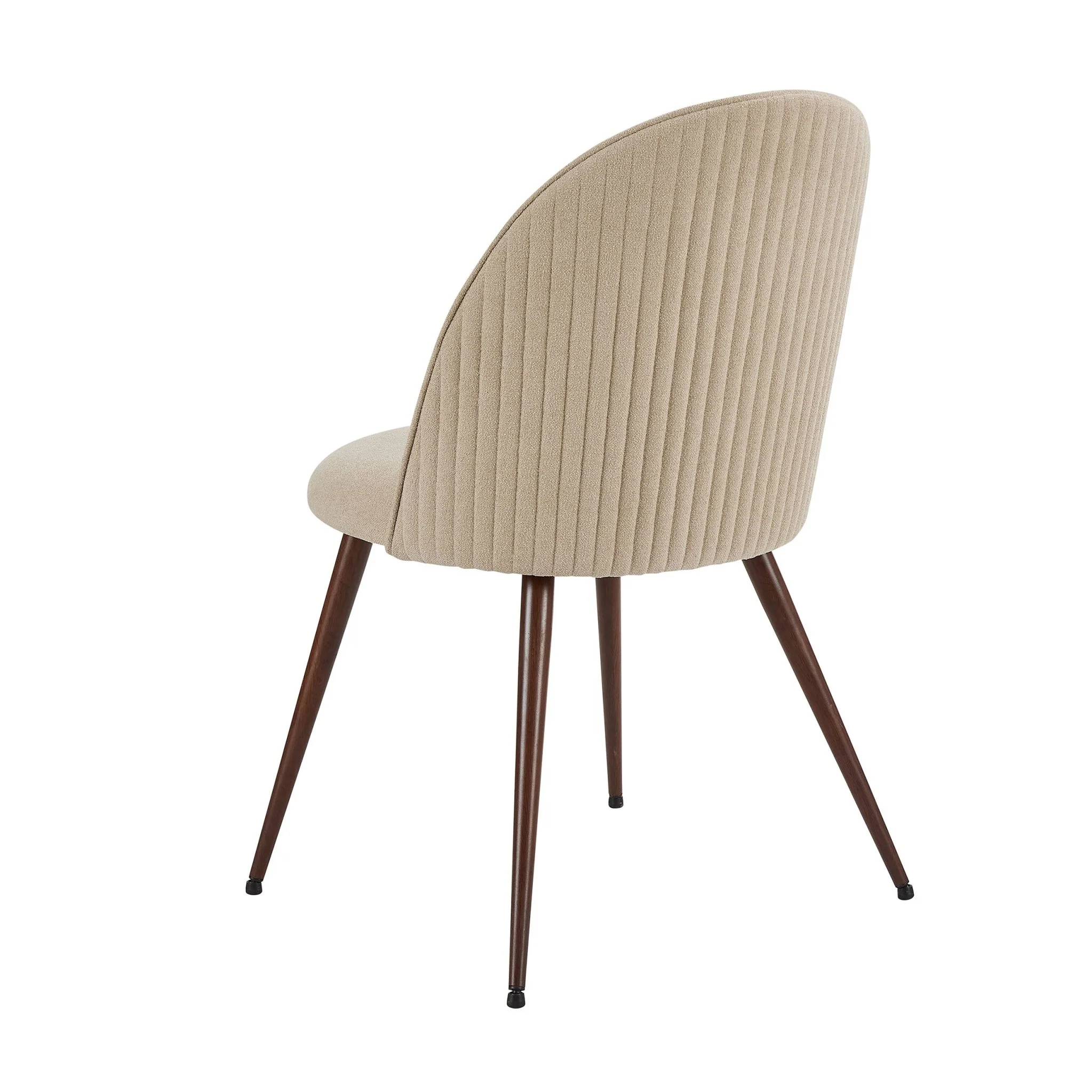 Hattie Set of 2 Dining Chairs - Chenille Oatmeal - Image 6