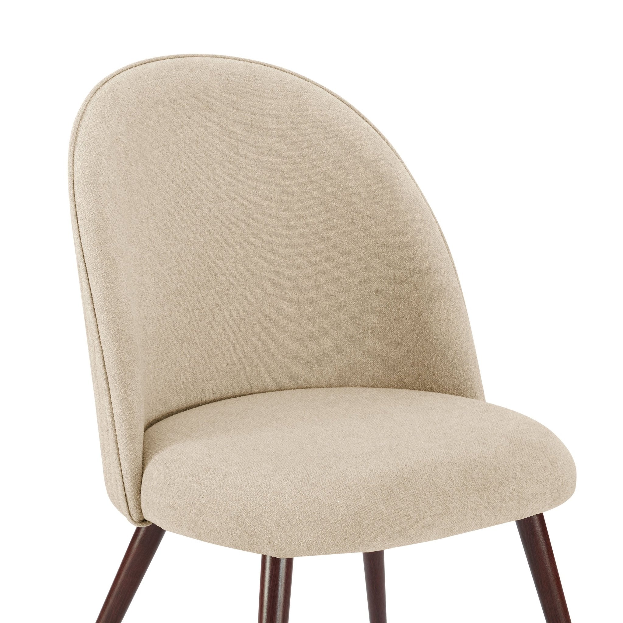 Hattie Set of 2 Dining Chairs - Chenille Oatmeal - Image 8