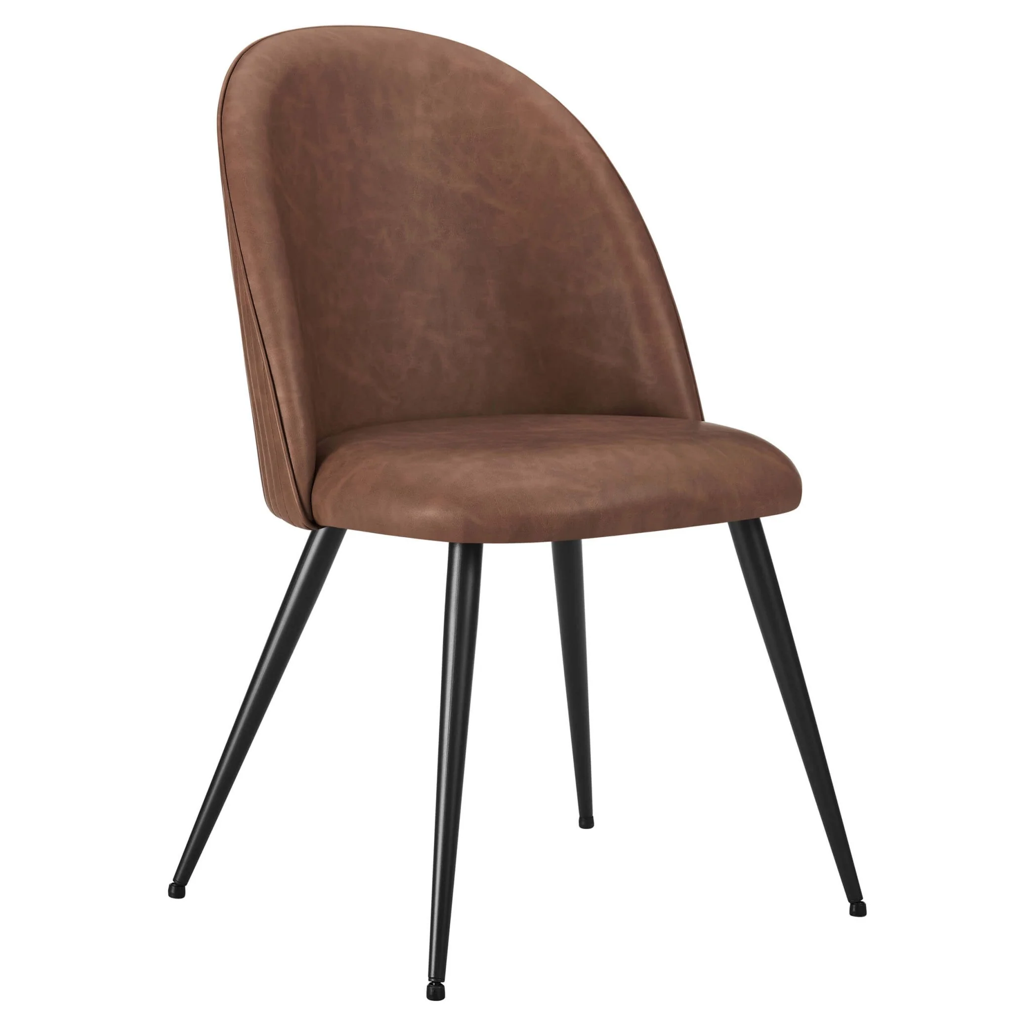 Hattie Set of 2 Dining Chairs - Faux Leather Tan - Image 4