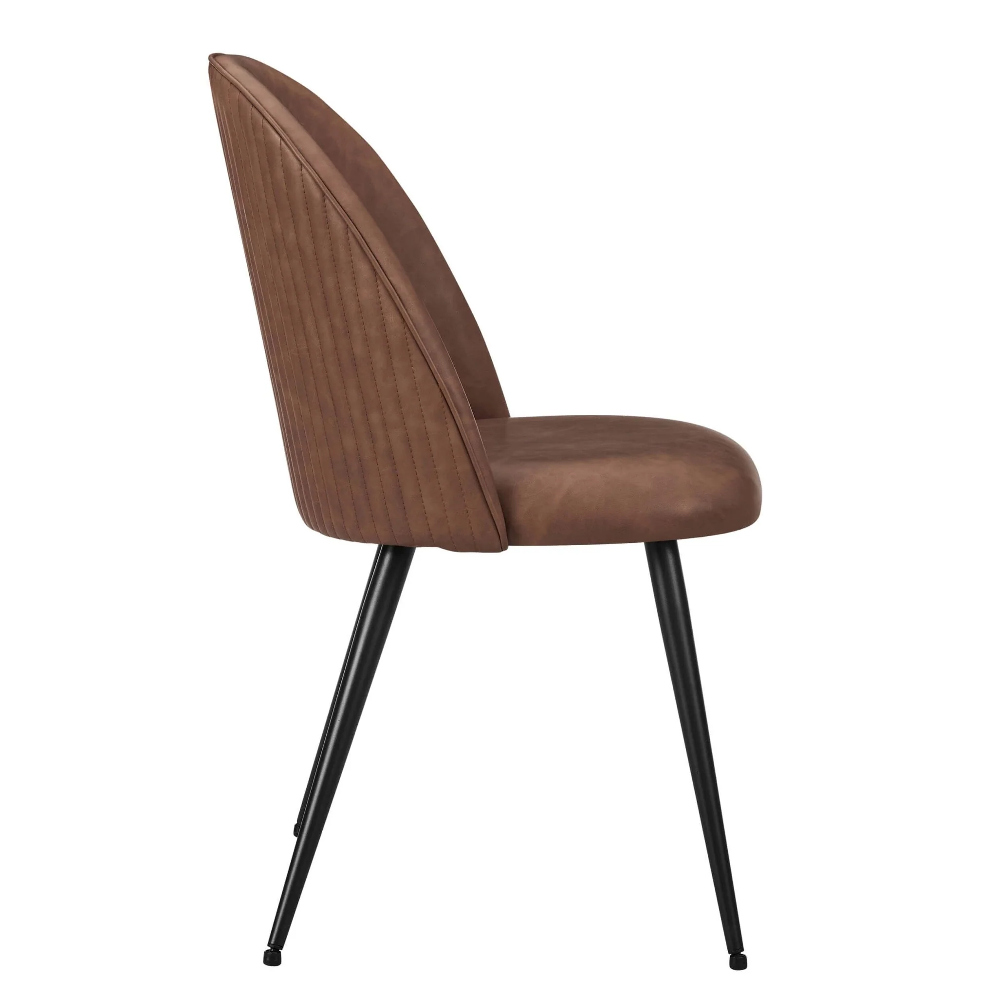Hattie Set of 2 Dining Chairs - Faux Leather Tan - Image 5