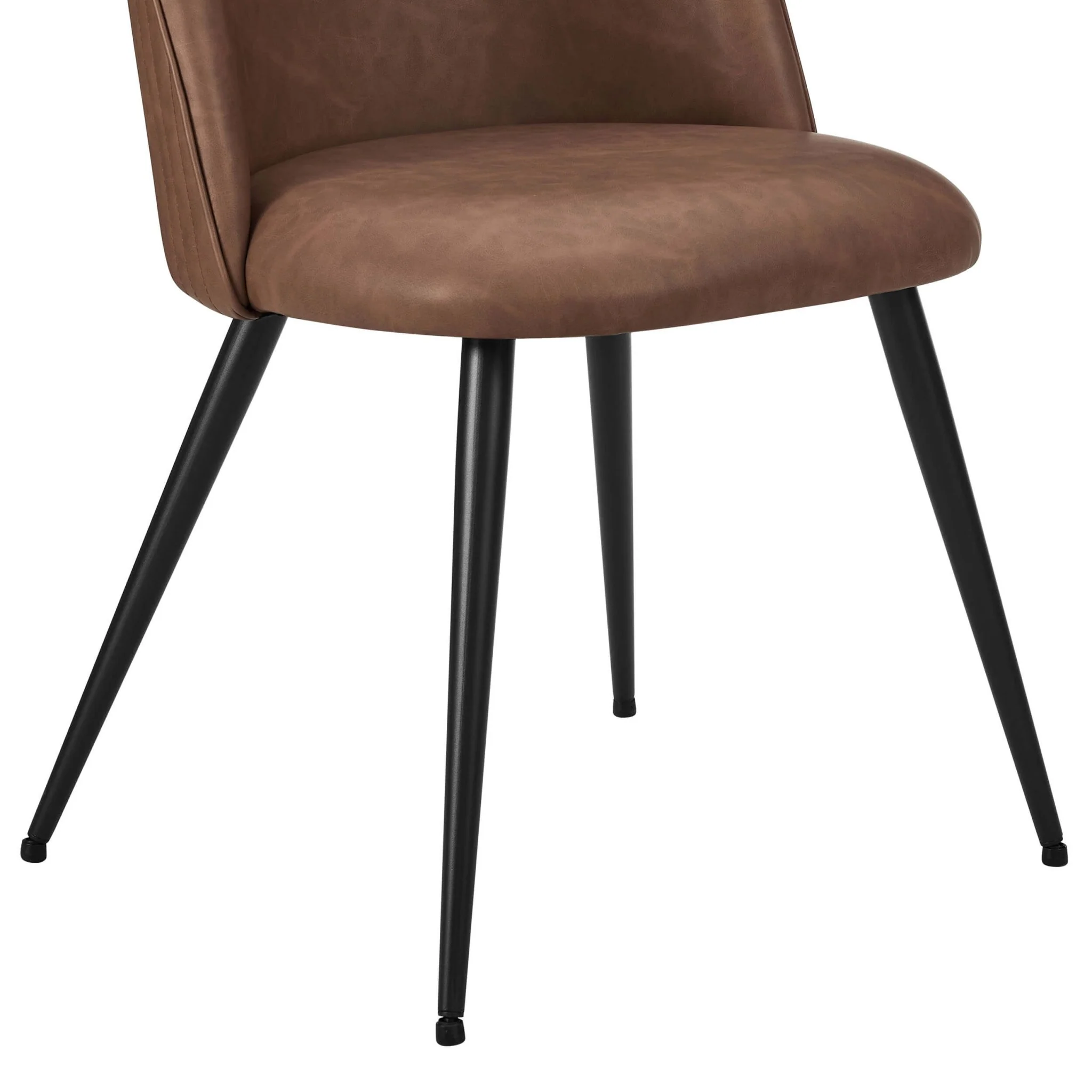 Hattie Set of 2 Dining Chairs - Faux Leather Tan - Image 7