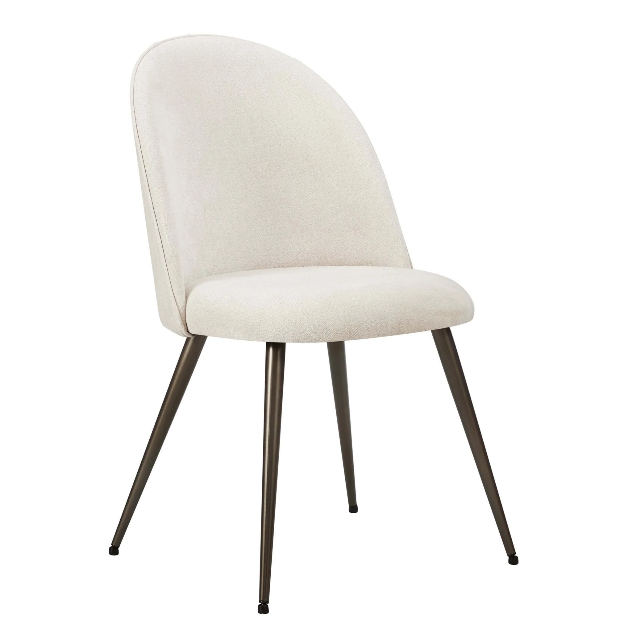Hattie Set of 2 Dining Chairs - Ivory Chenille - Image 3