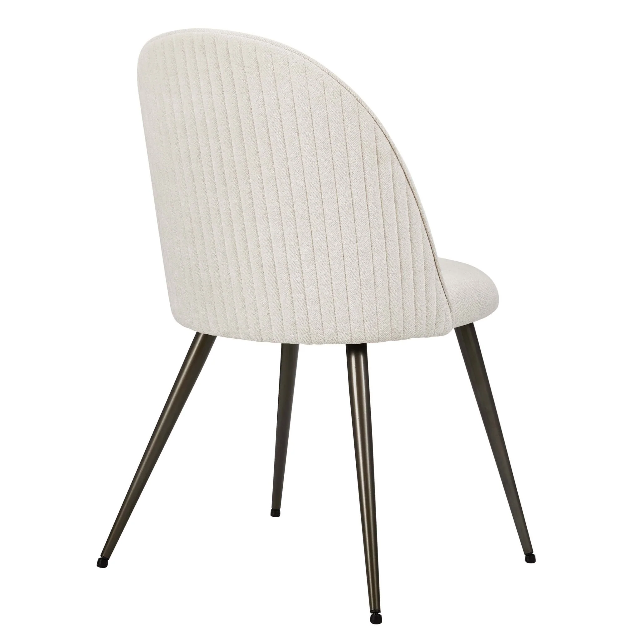 Hattie Set of 2 Dining Chairs - Ivory Chenille - Image 5