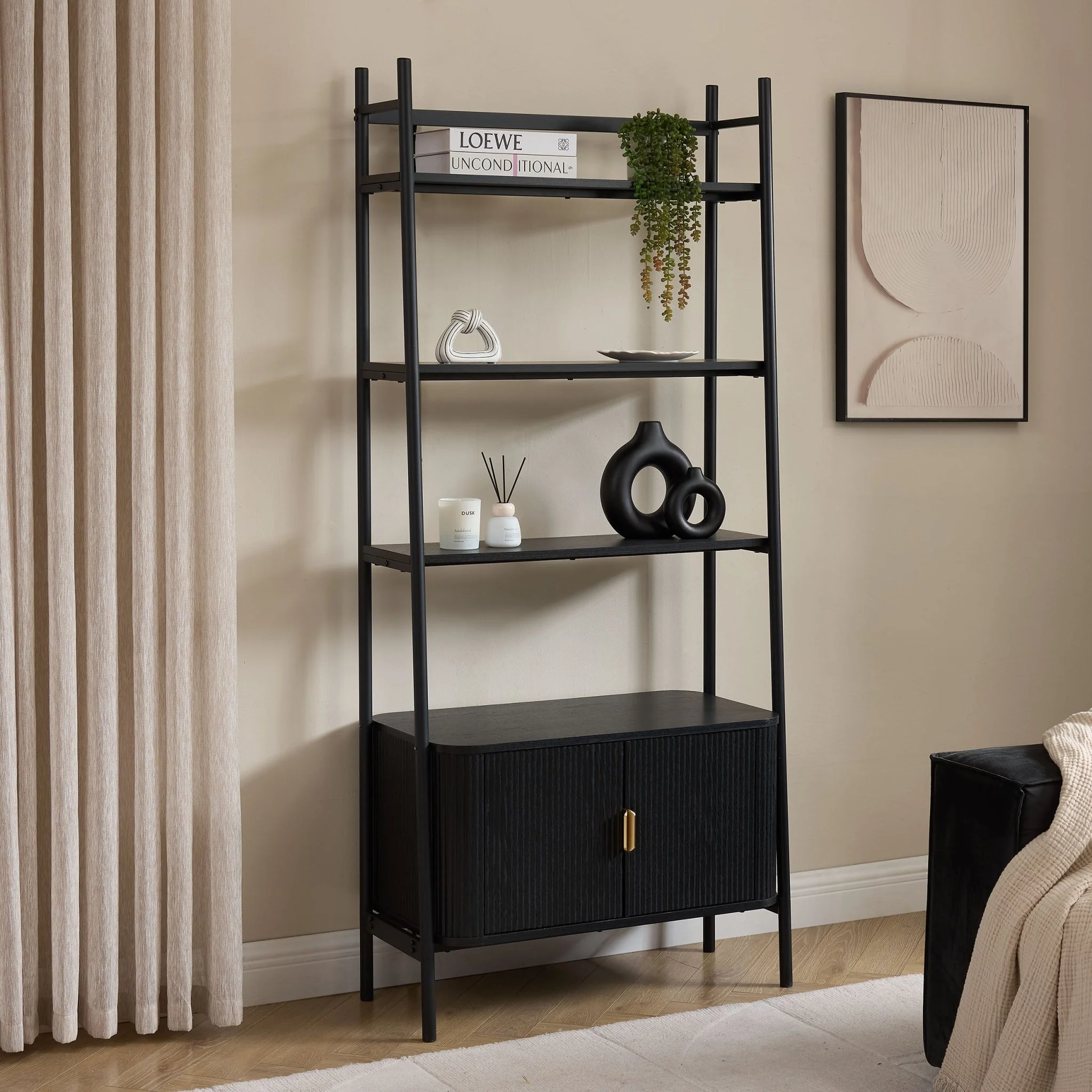 Hattie Shelving Unit - Black - Image 2