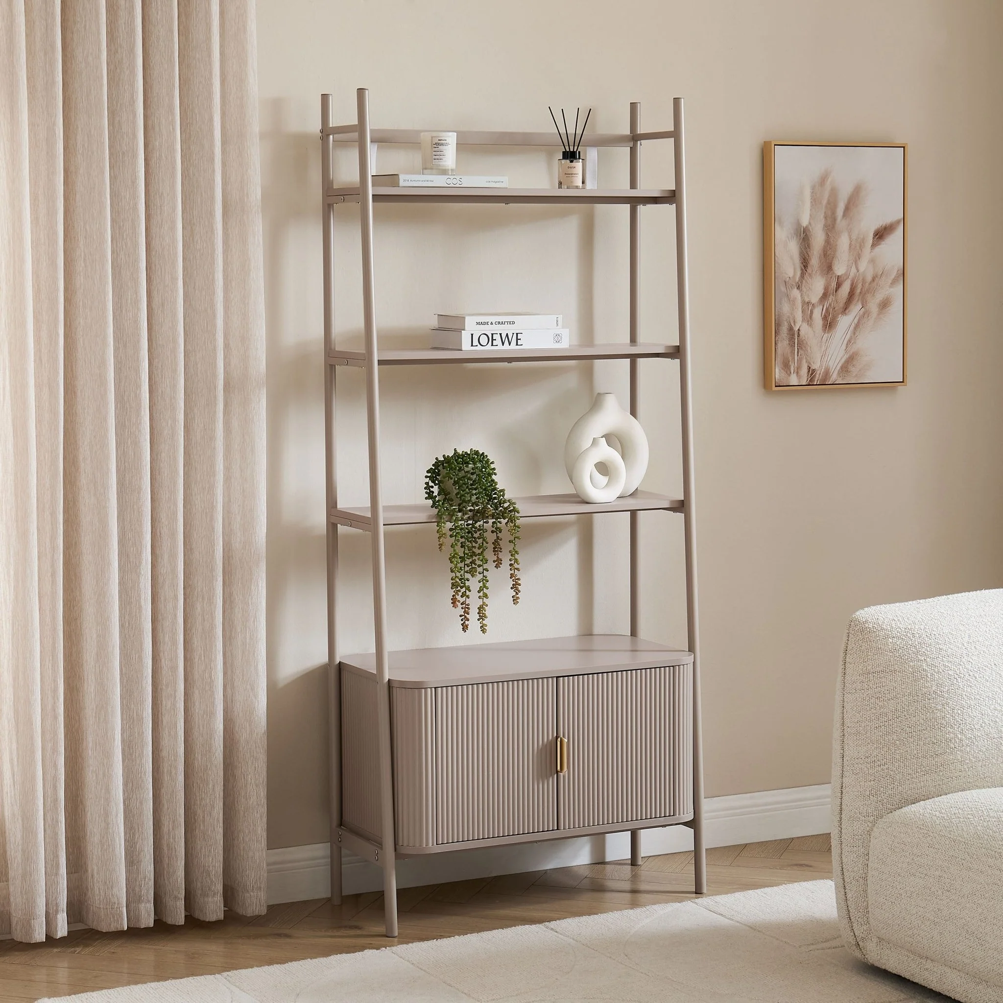 Hattie Shelving Unit - Taupe - Image 2