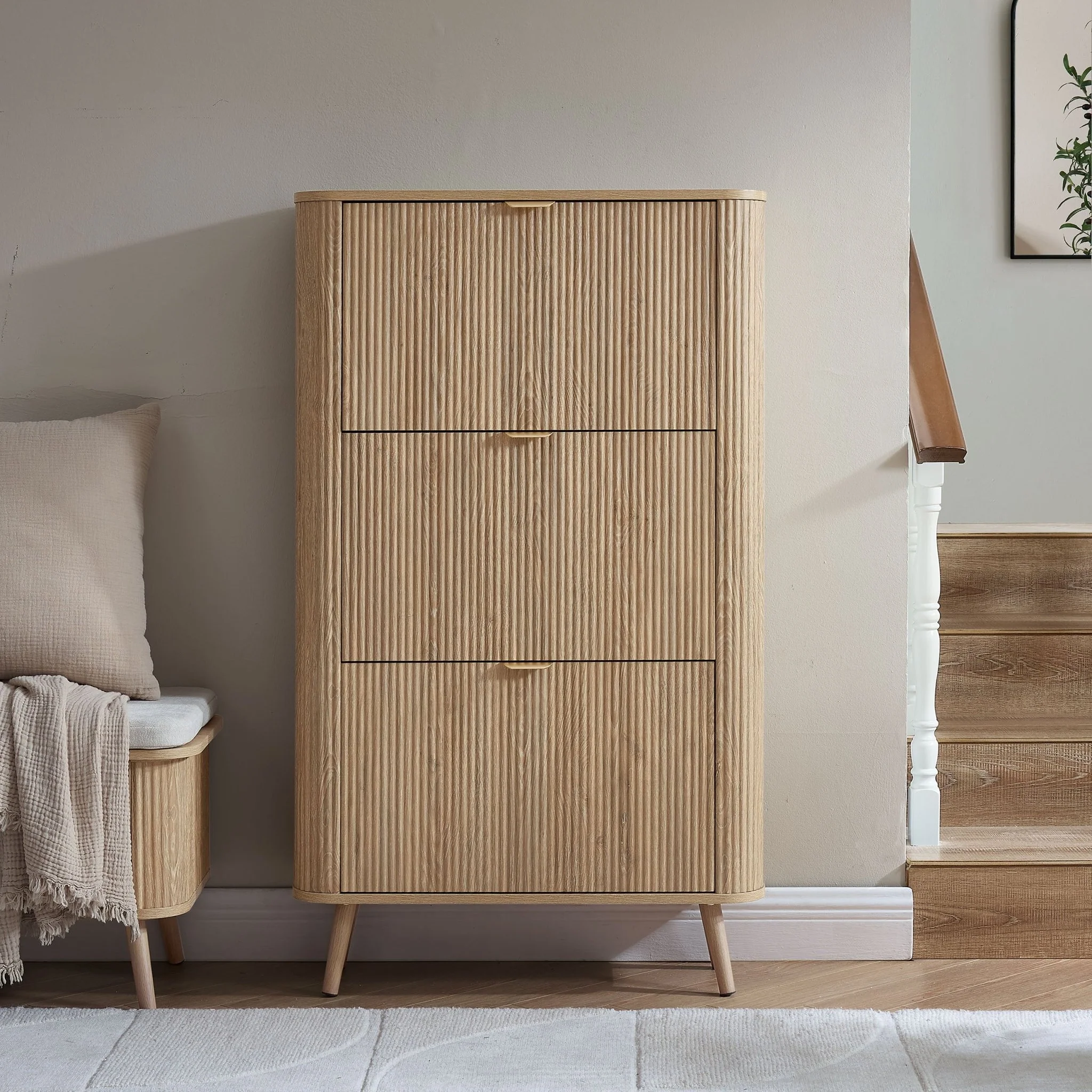 Hattie Shoe Cabinet - Light Wood