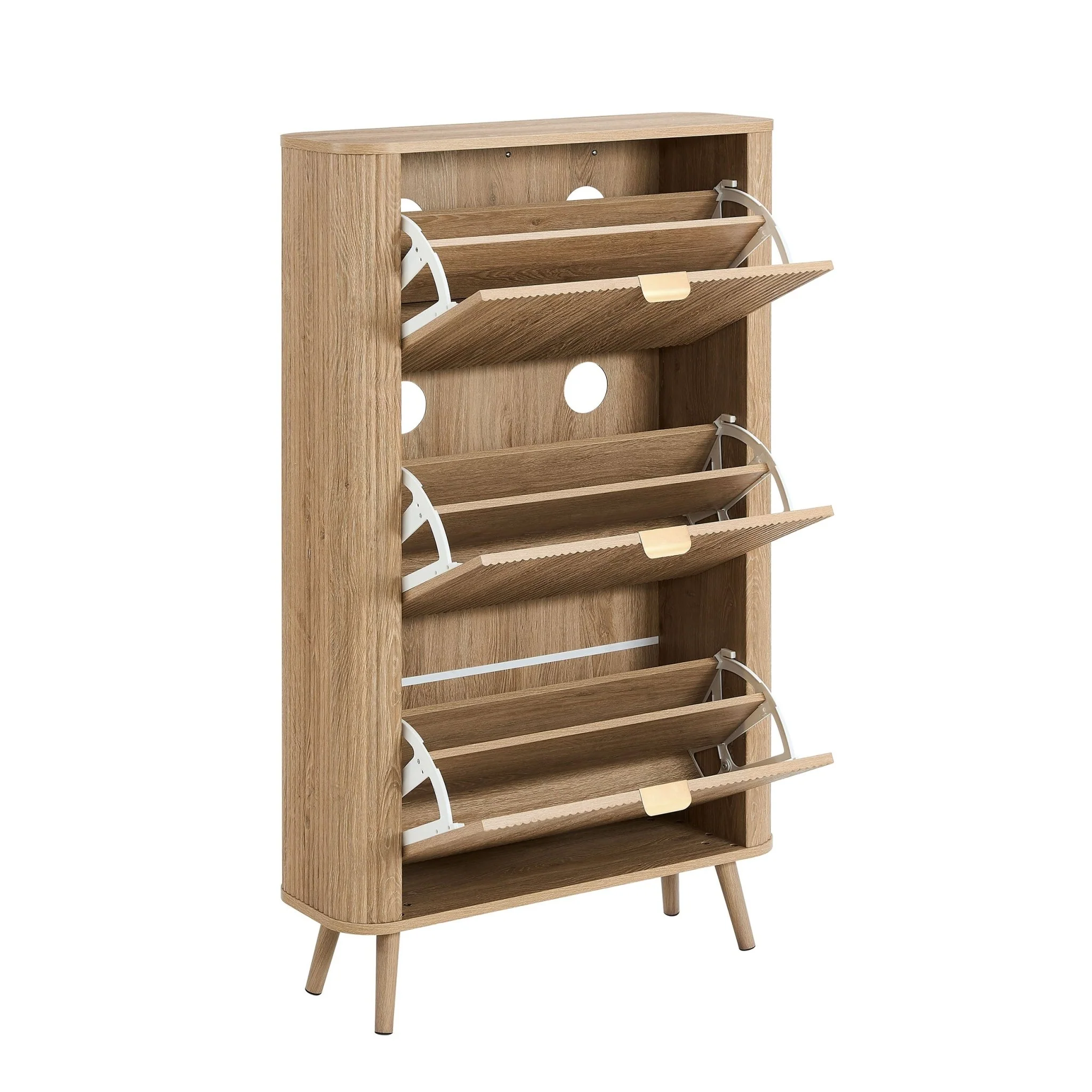 Hattie Shoe Cabinet - Light Wood - Image 6