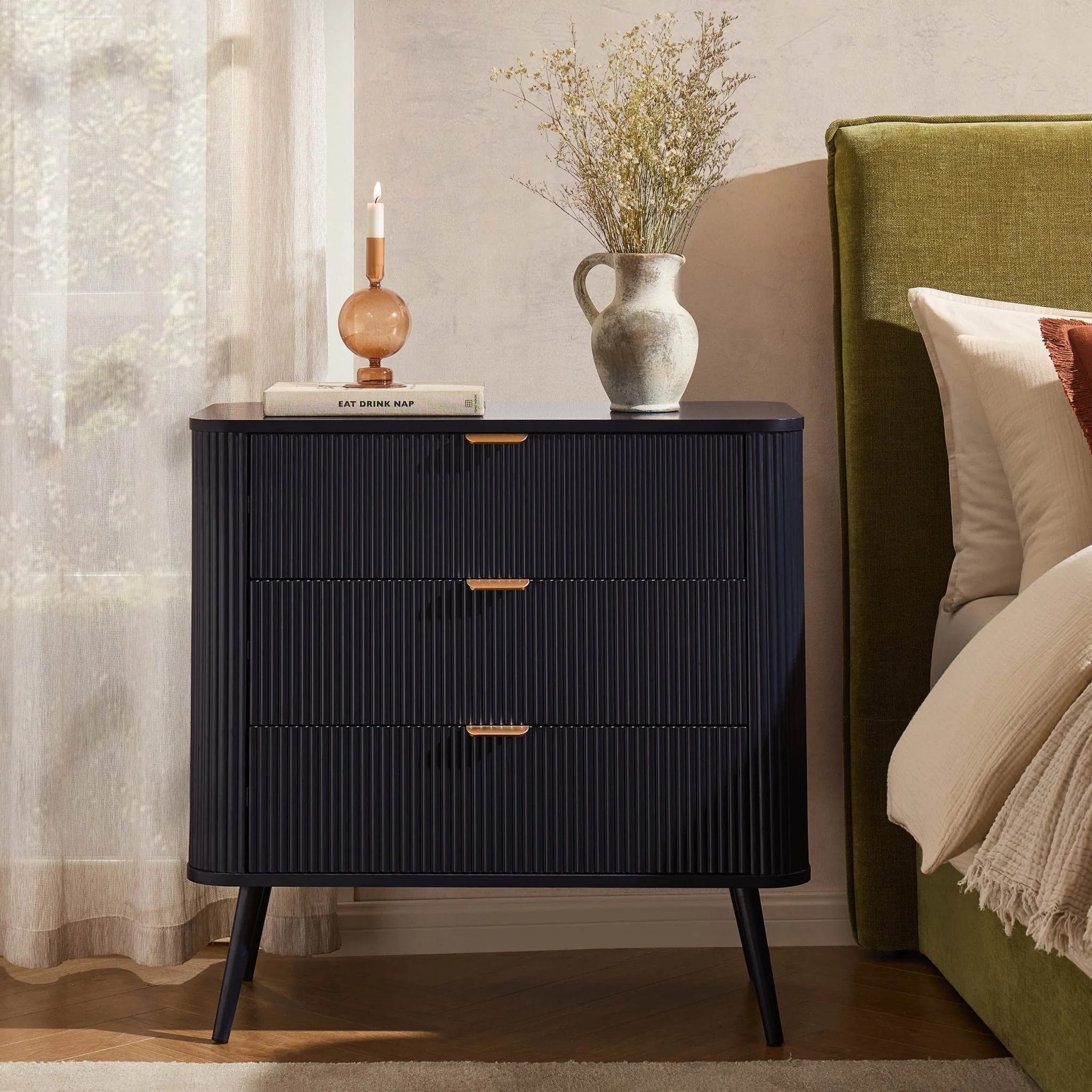 Hattie Small 3 Drawer Chest - Midnight