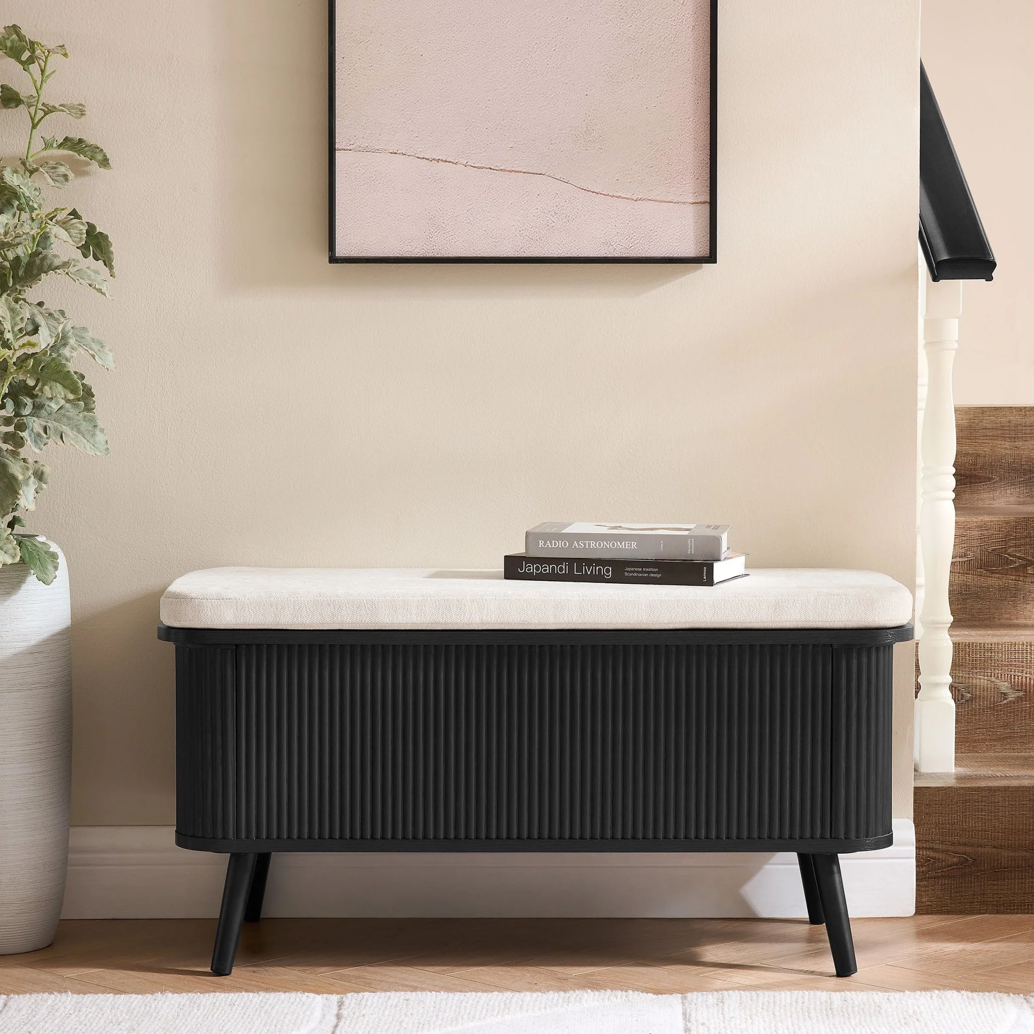 Hattie Storage Bench - Black