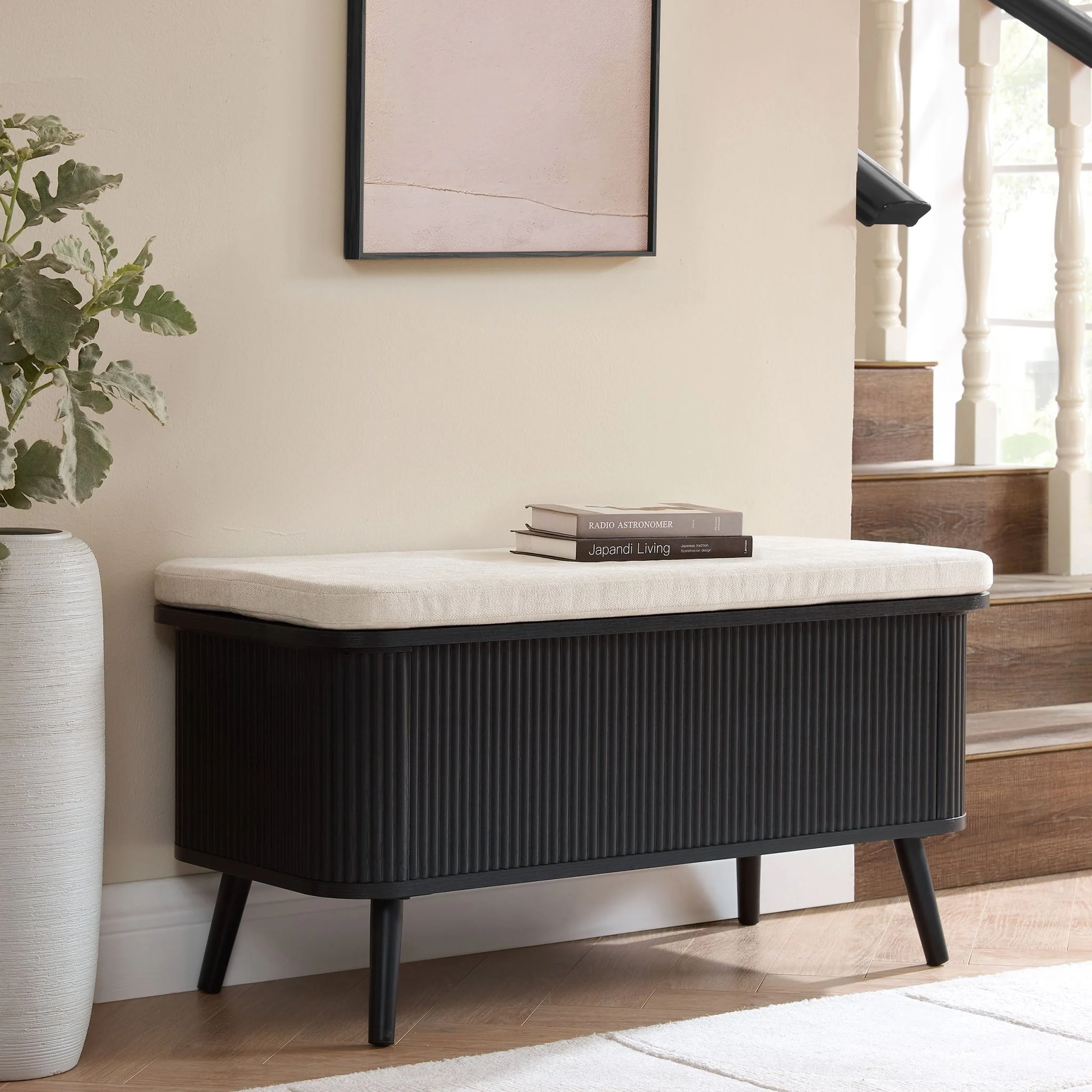 Hattie Storage Bench - Black - Image 2