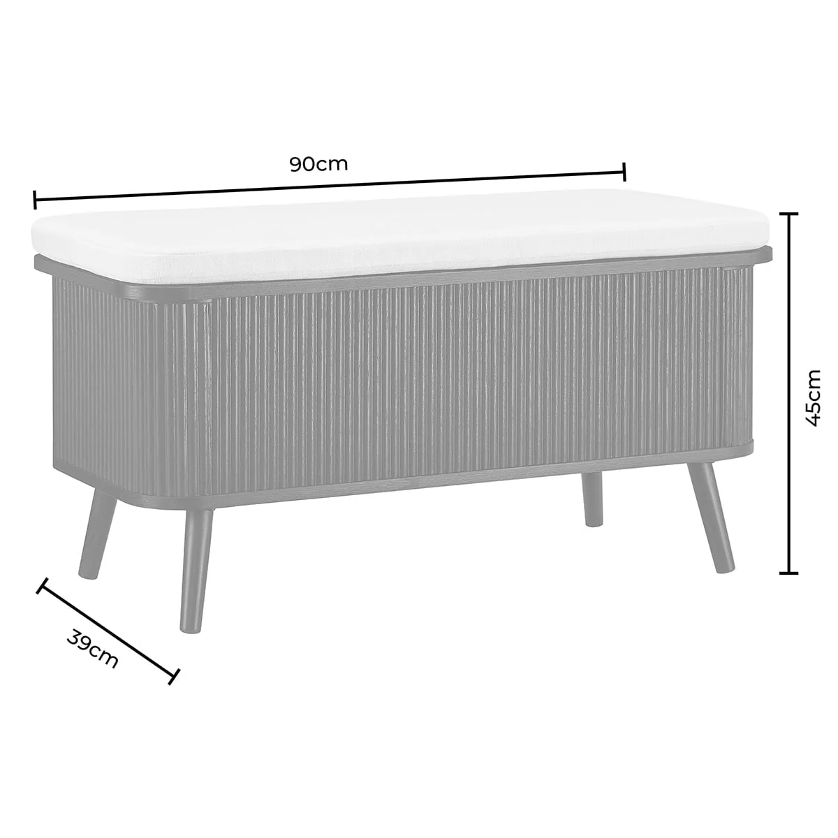 Hattie Storage Bench - Taupe - Image 11