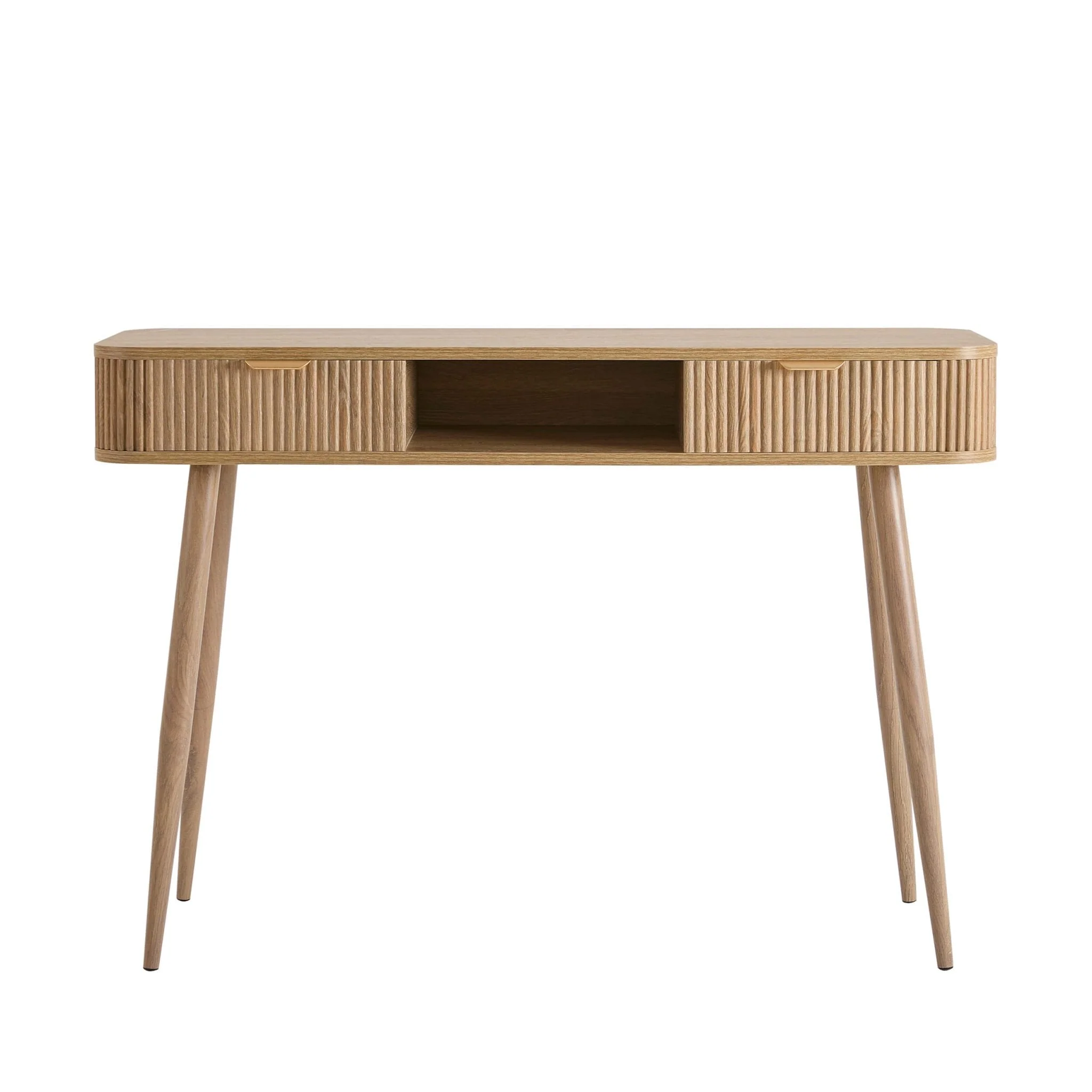 Hattie Storage Dressing Table Console - Light Wood - Image 2
