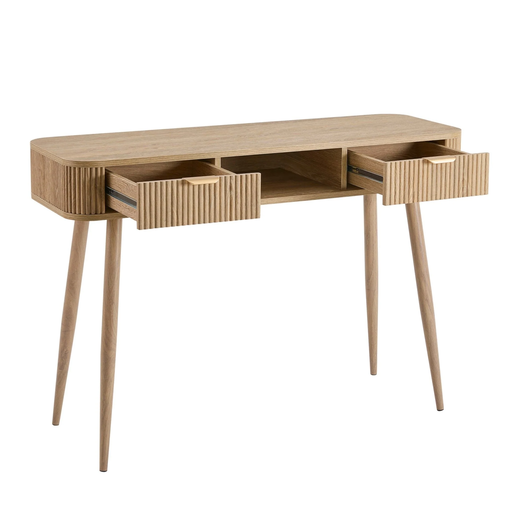 Hattie Storage Dressing Table Console - Light Wood - Image 3