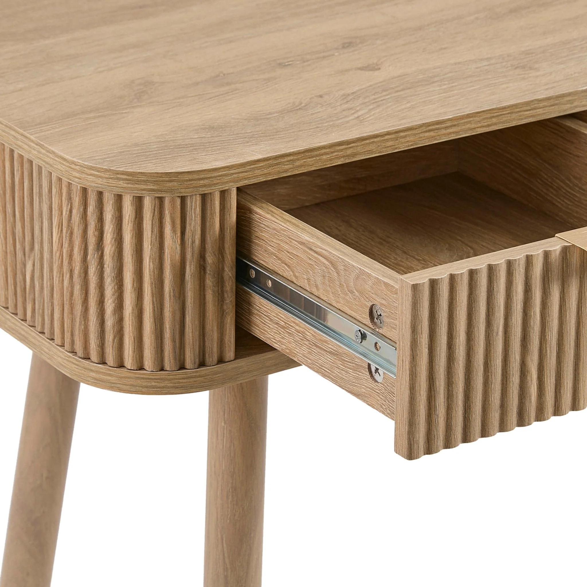Hattie Storage Dressing Table Console - Light Wood - Image 5