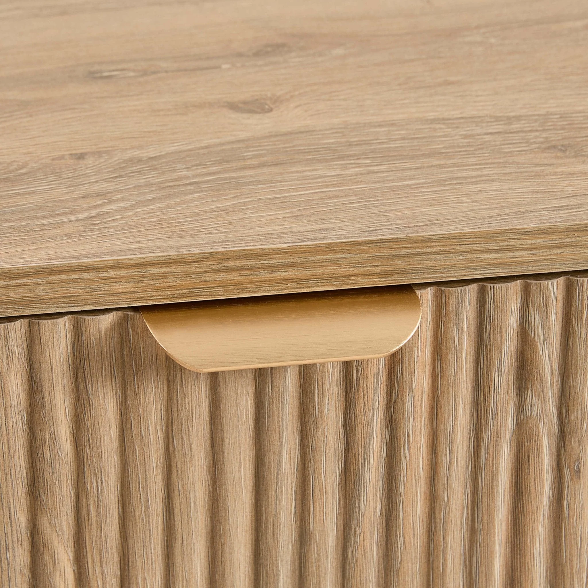 Hattie Storage Dressing Table Console - Light Wood - Image 6