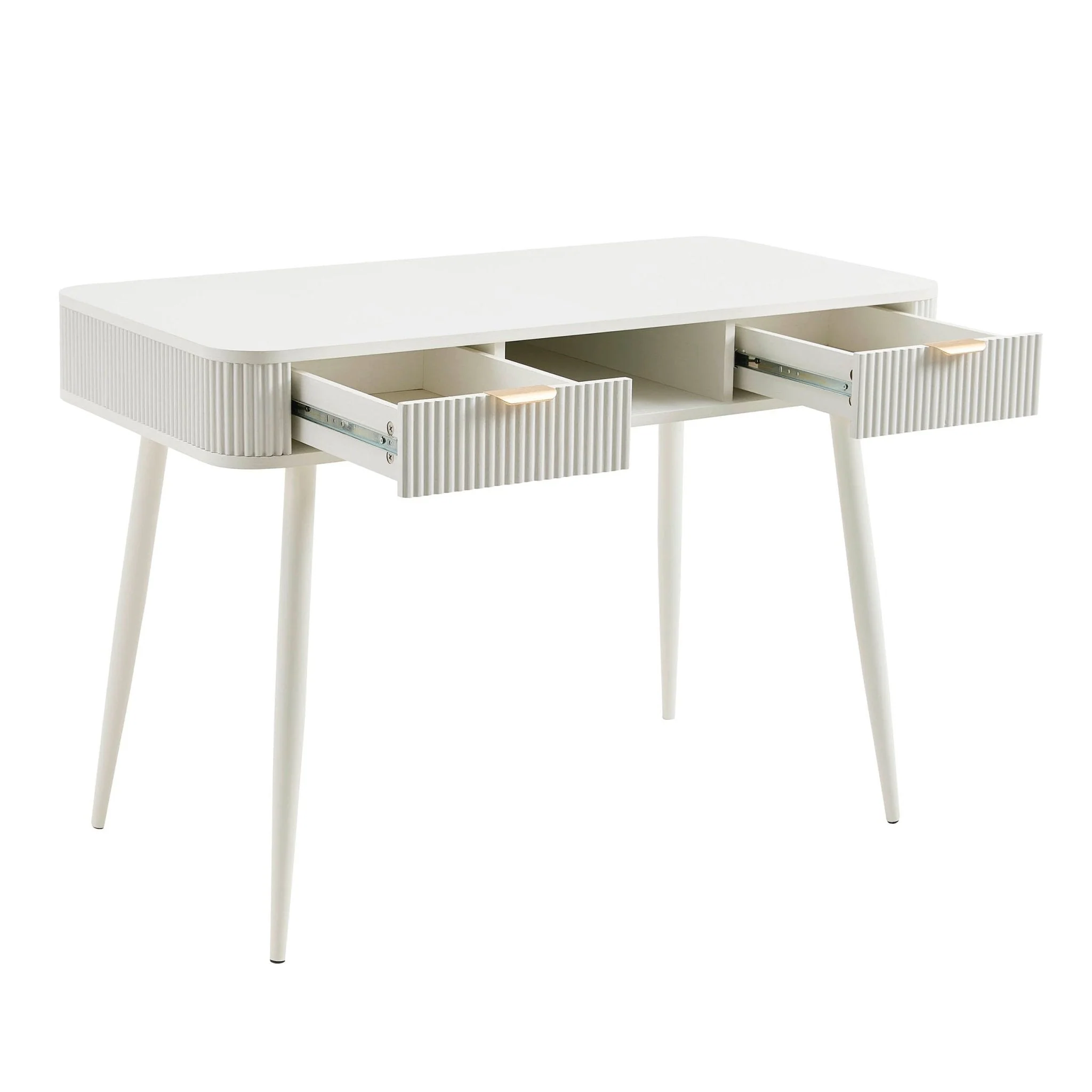 Hattie Storage Dressing Table Console - Warm White - Image 3