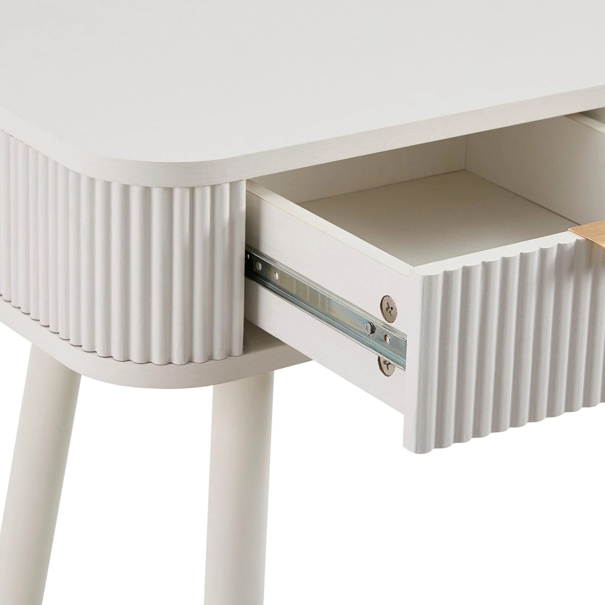 Hattie Storage Dressing Table Console - Warm White - Image 5
