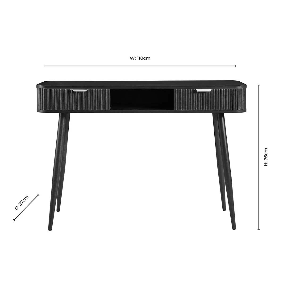 Hattie Storage Dressing Table Console - Light Wood - Image 8