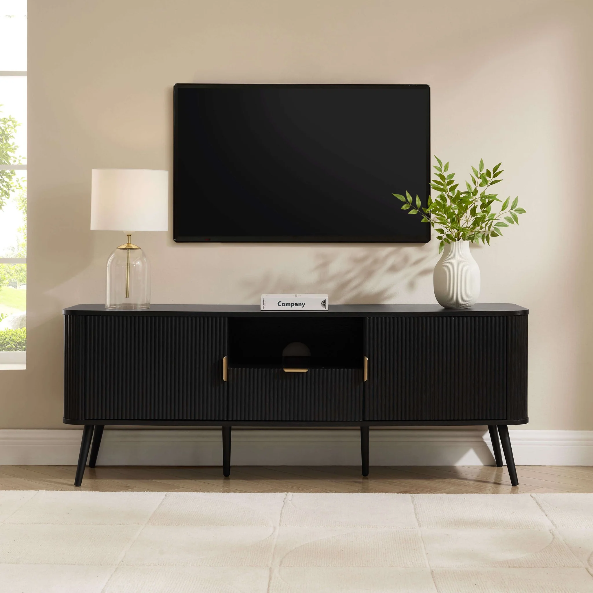 Hattie TV Unit for TVs up to 65" - Black