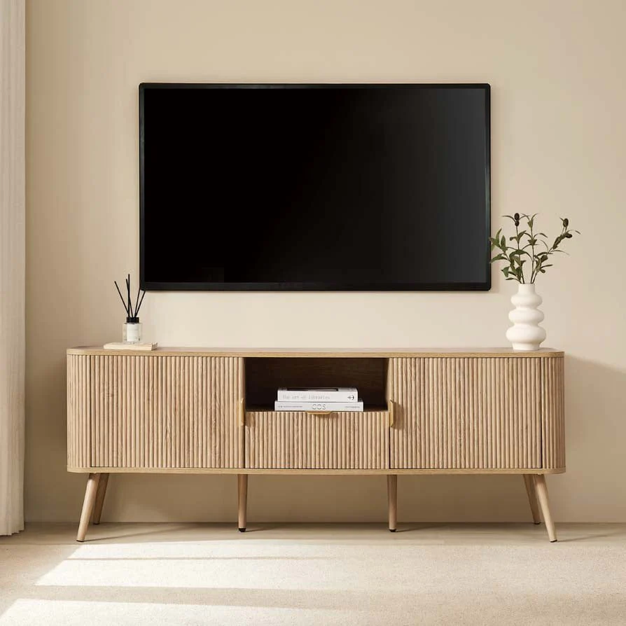 Hattie TV Unit for TVs up to 65"- Light Wood