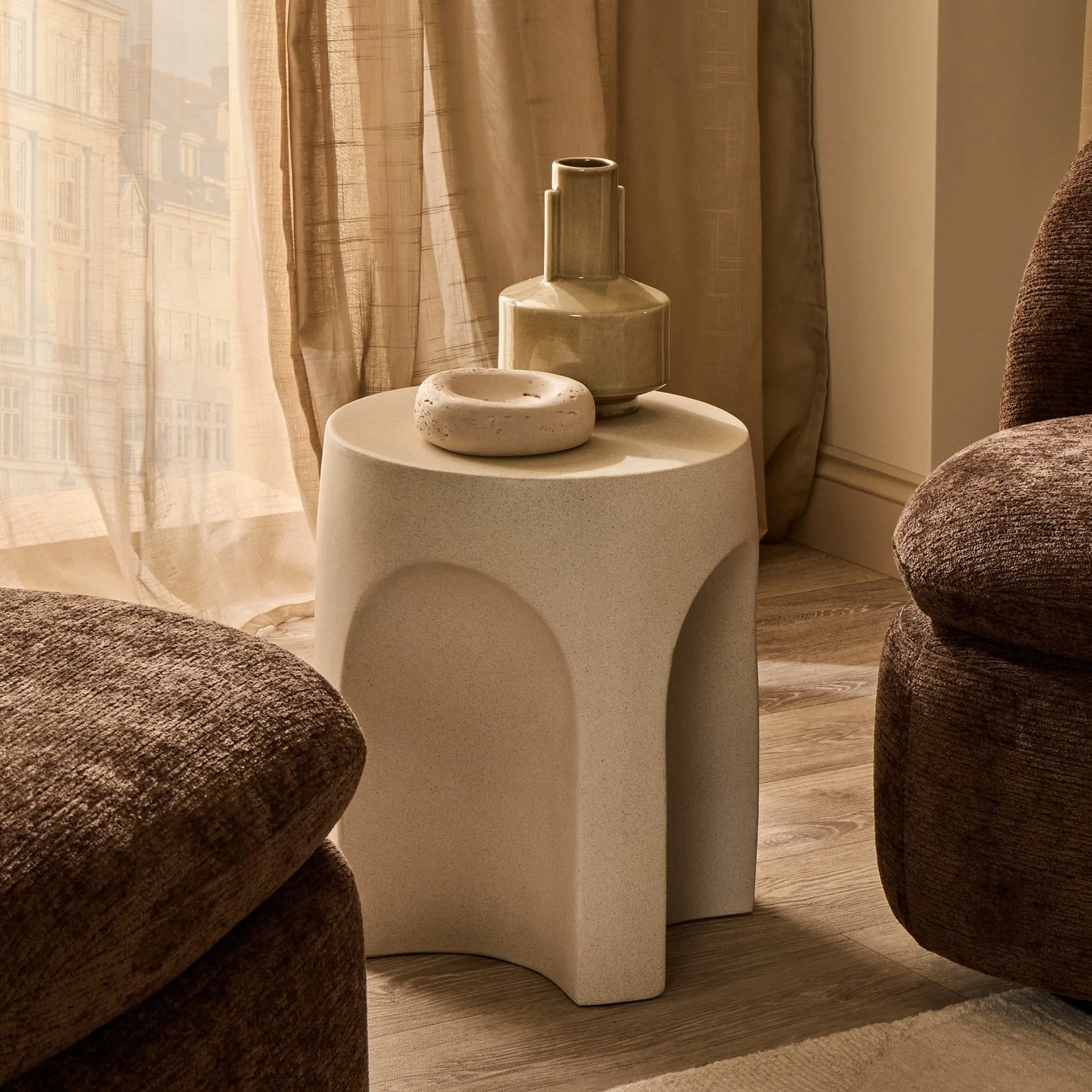 Haven Side Table - Stone Effect