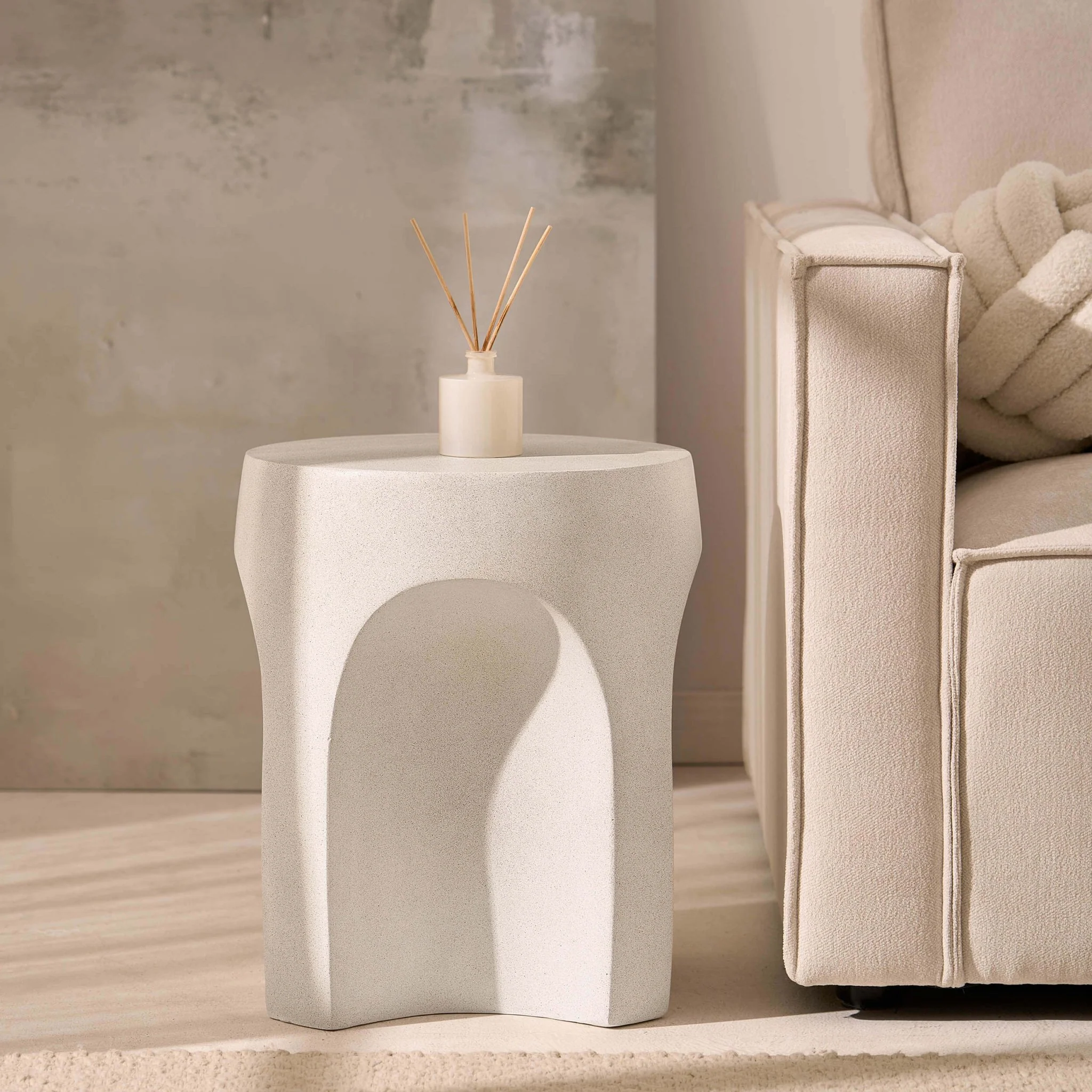 Haven Side Table - Stone Effect - Image 2