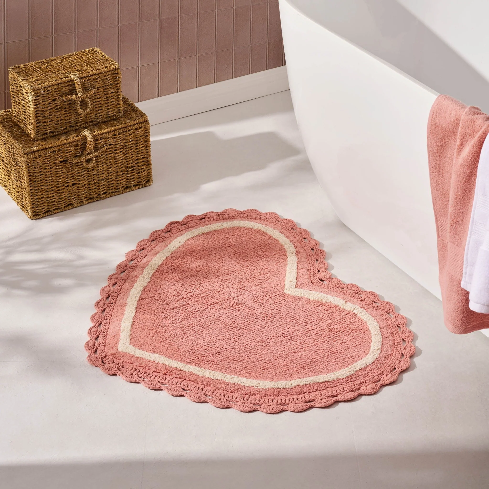 Heart Bath Mat