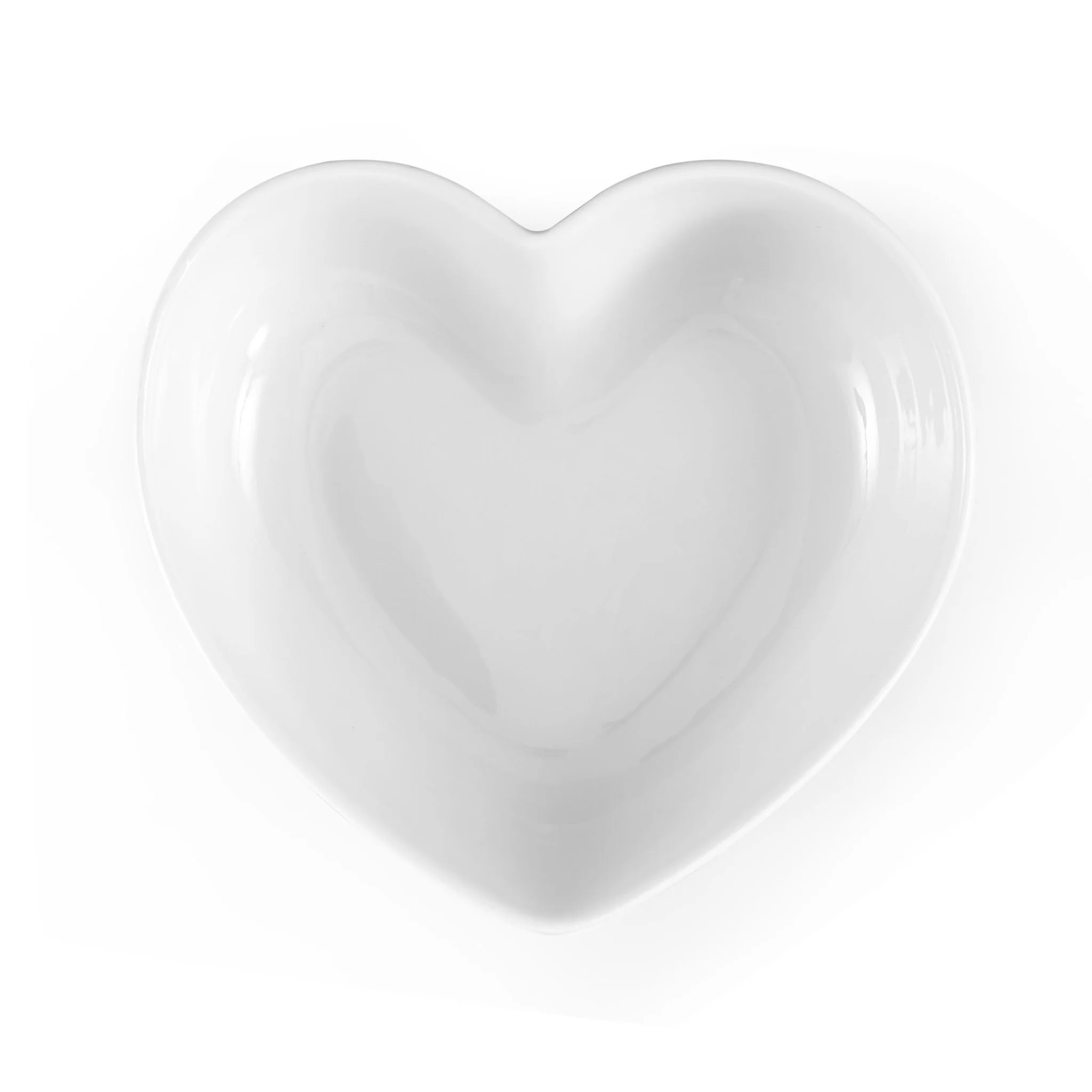 Heart Shaped Set of 4 Cereal Bowls - White - Image 6