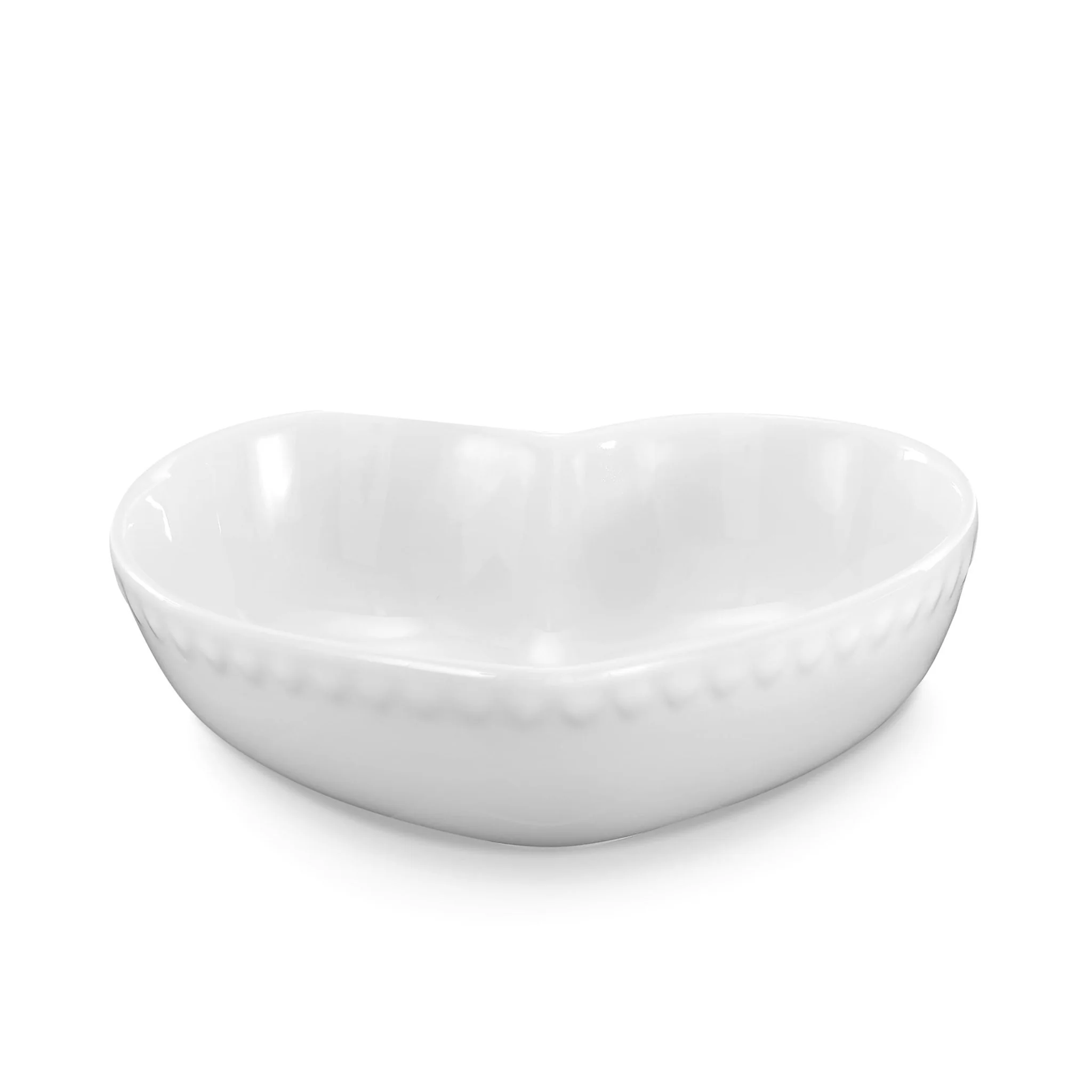 Heart Shaped Set of 4 Cereal Bowls - White - Image 7