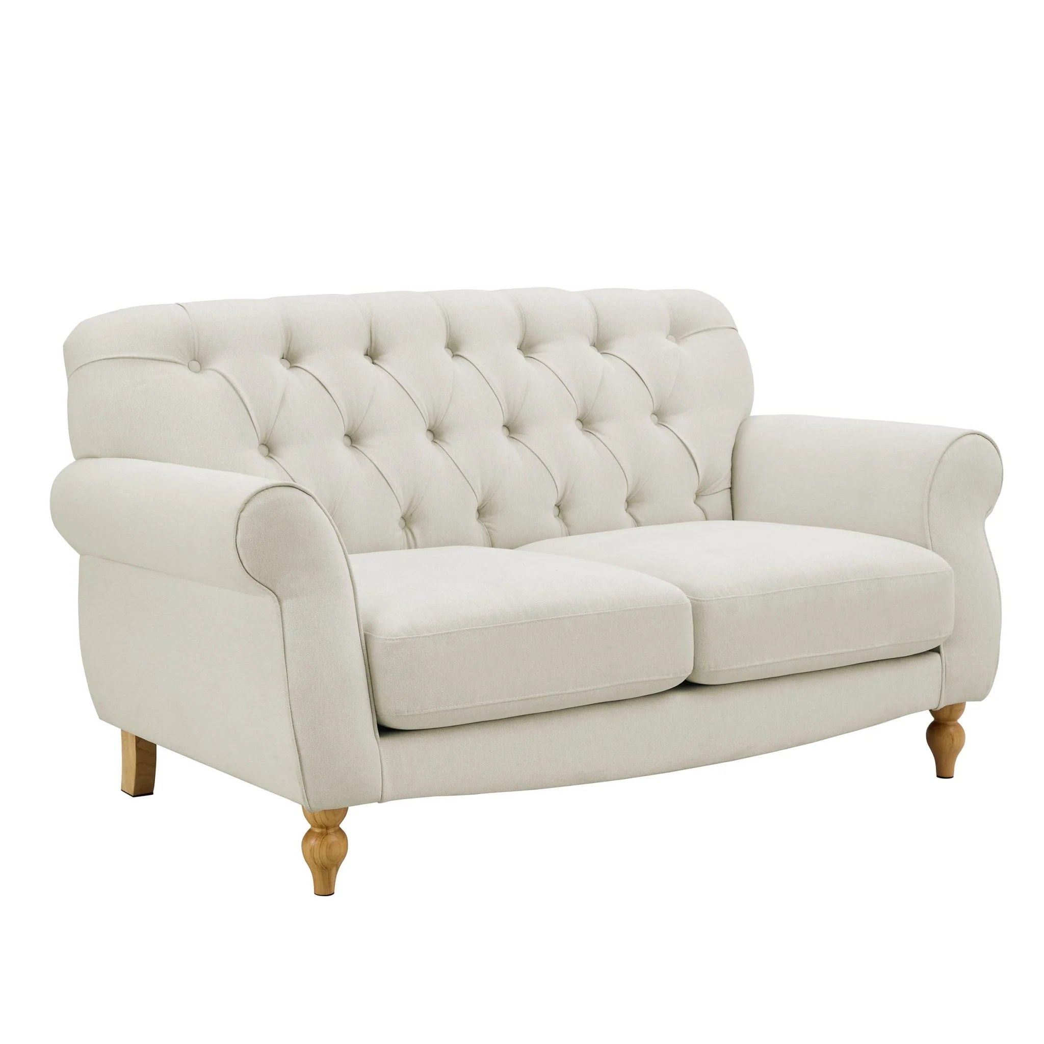 Hebden 2 Seater Sofa - Cream Linen - Image 3