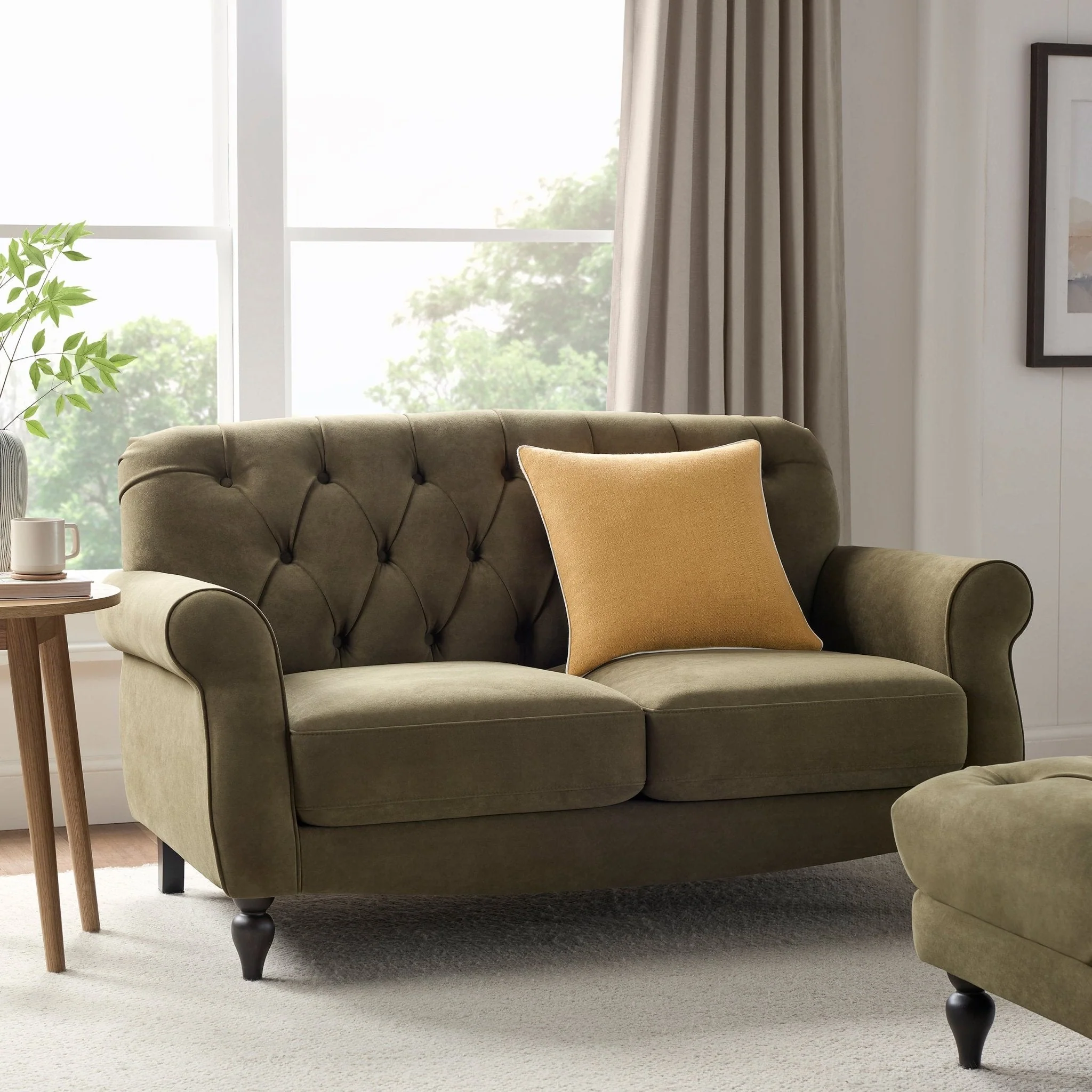 Hebden 2 Seater Sofa - Olive Green - Image 2