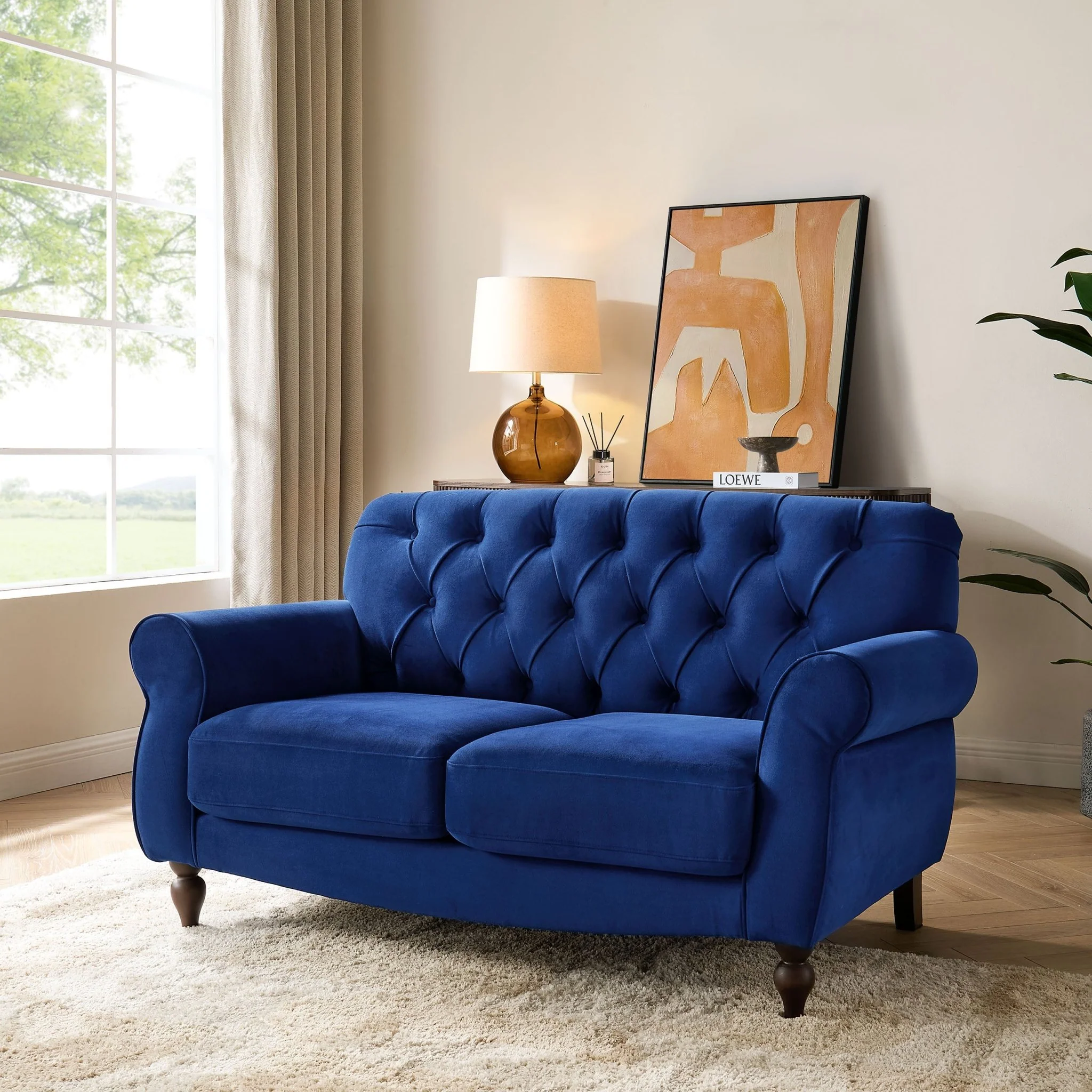 Hebden 2 Seater Sofa - Royal Blue - Image 2