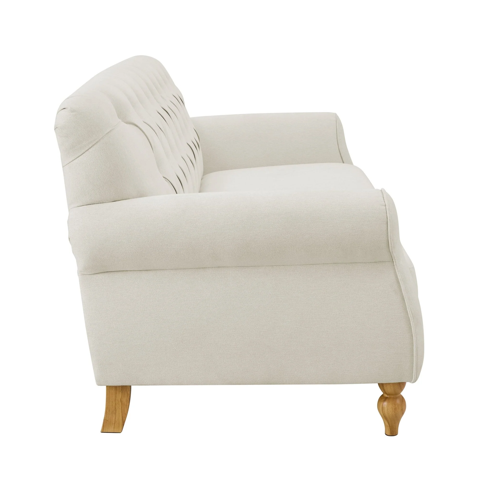 Hebden 3 Seater Sofa - Cream Linen - Image 5