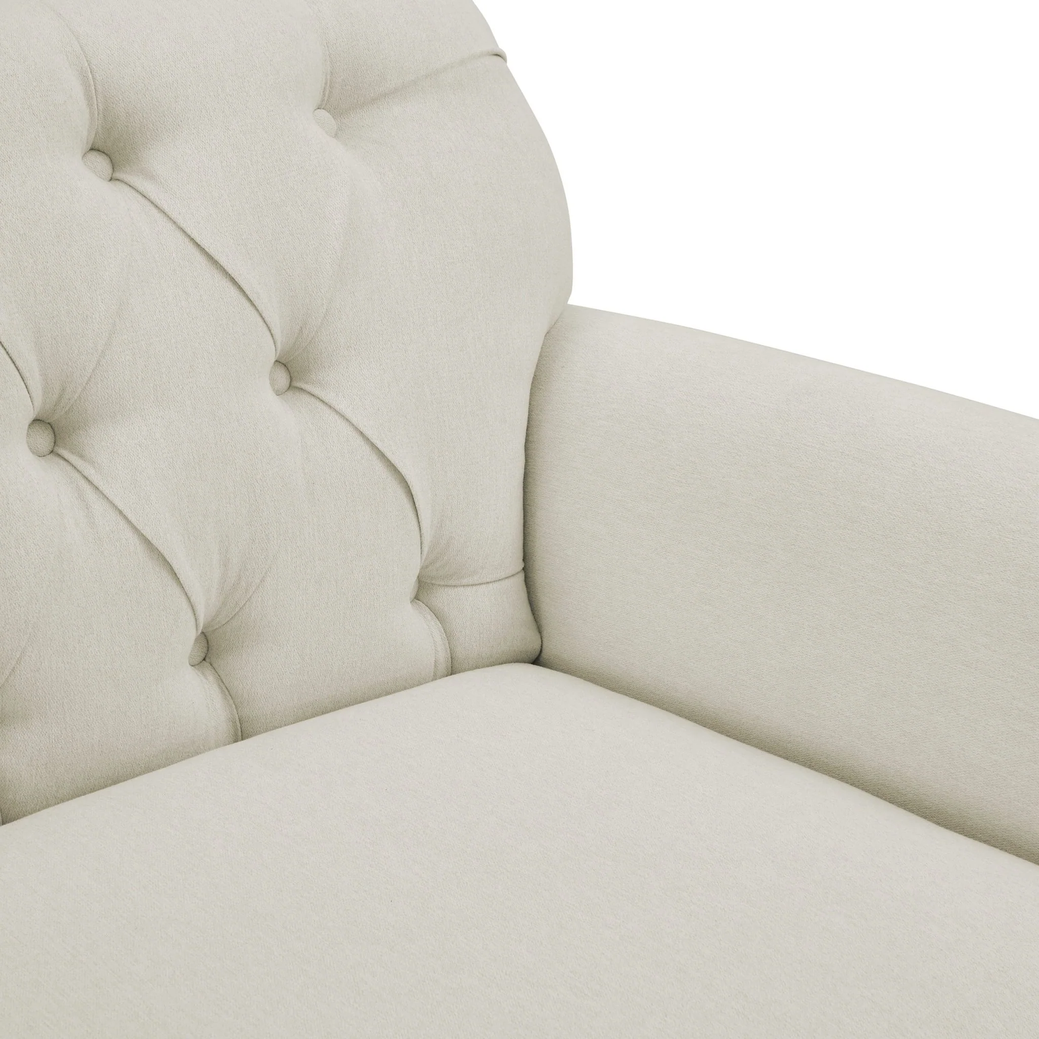 Hebden 3 Seater Sofa - Cream Linen - Image 8