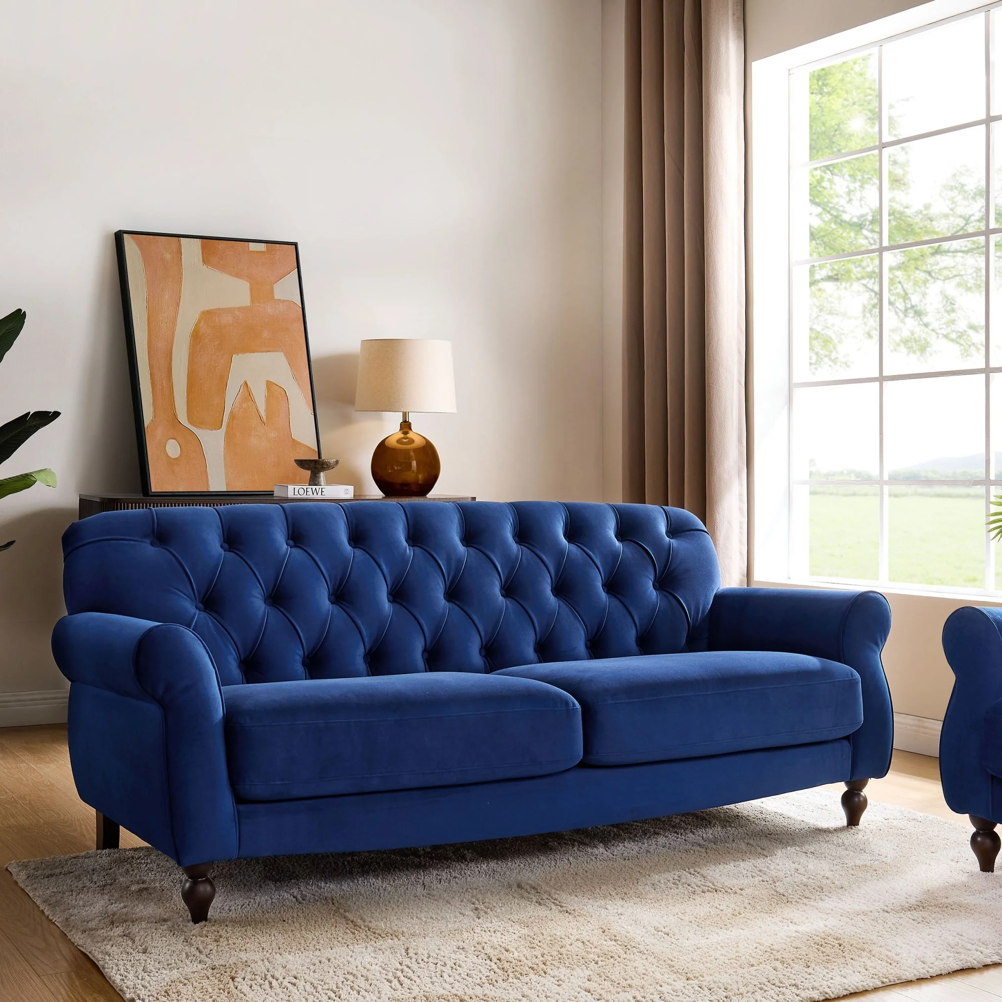 Hebden 3 Seater Sofa - Royal Blue - Image 2