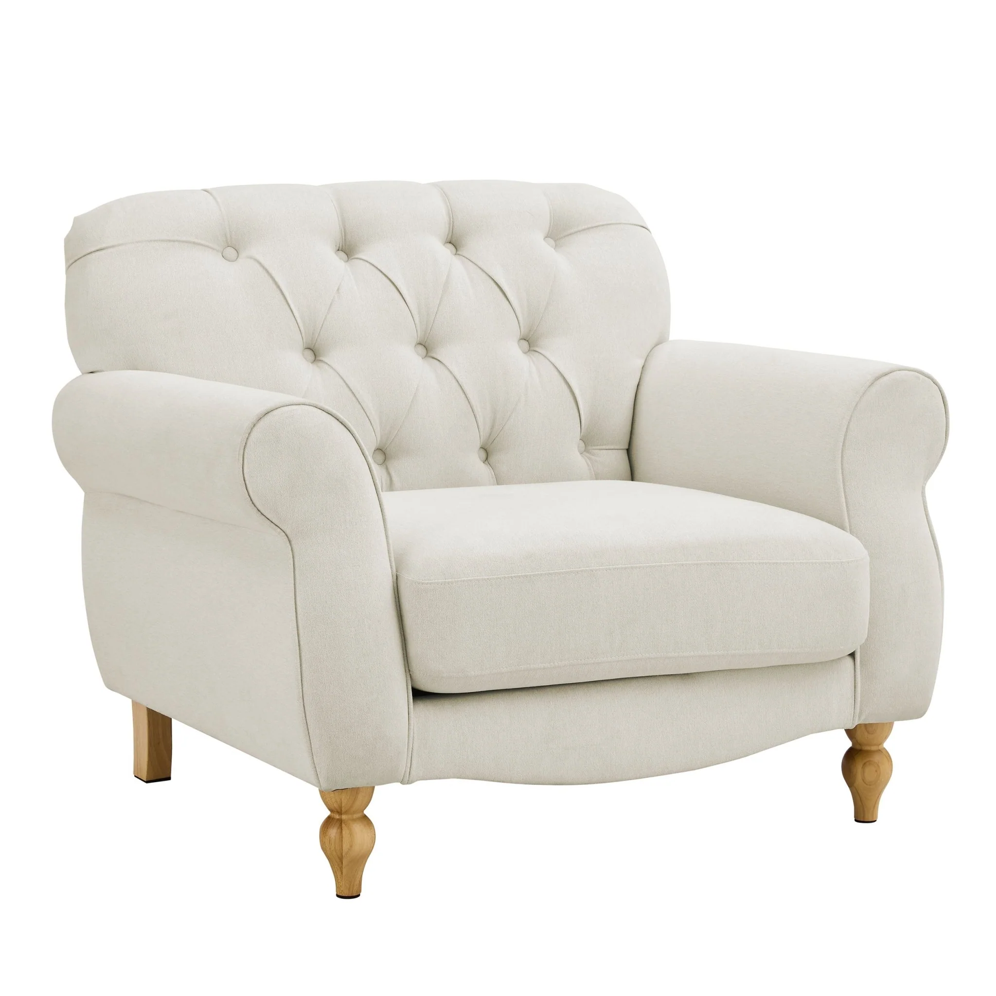 Hebden Armchair - Cream Linen - Image 3