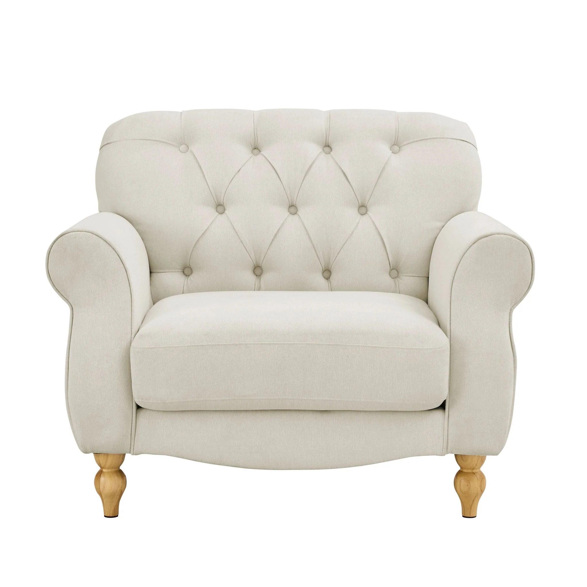Hebden Armchair - Cream Linen - Image 4