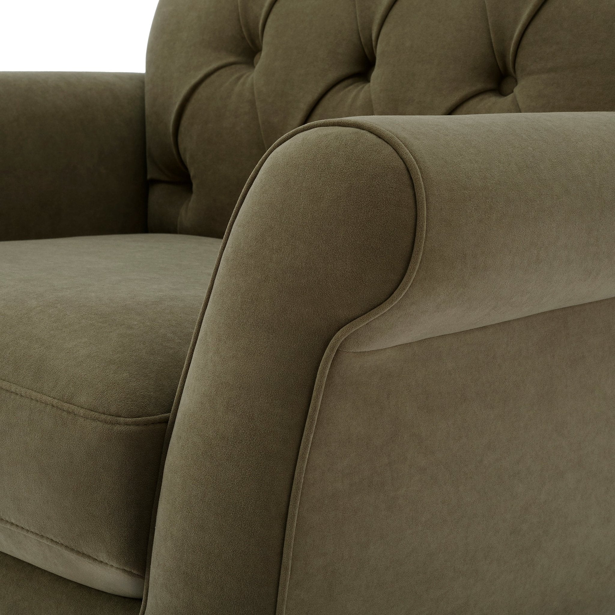 Hebden Armchair - Olive Green - Image 7