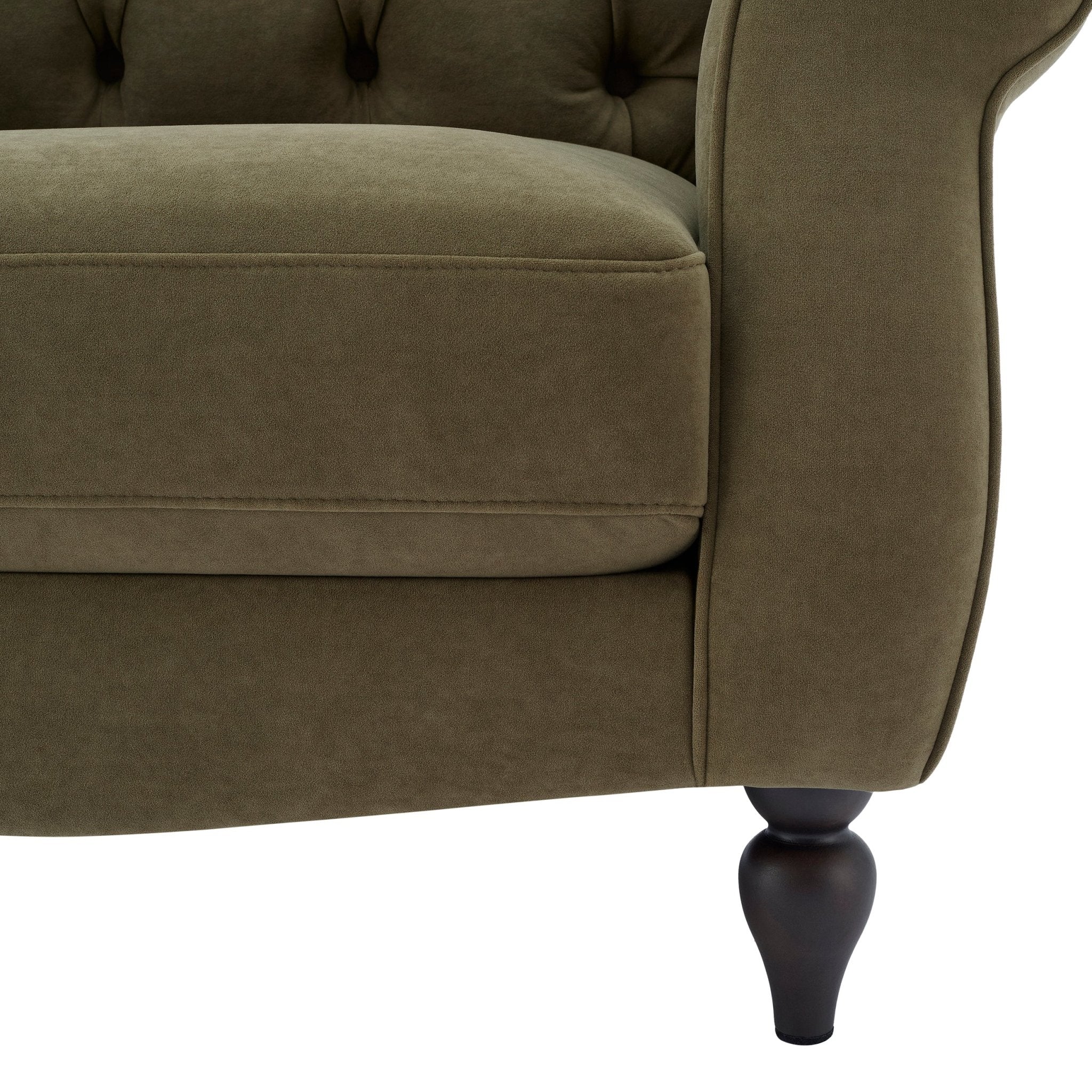 Hebden Armchair - Olive Green - Image 8