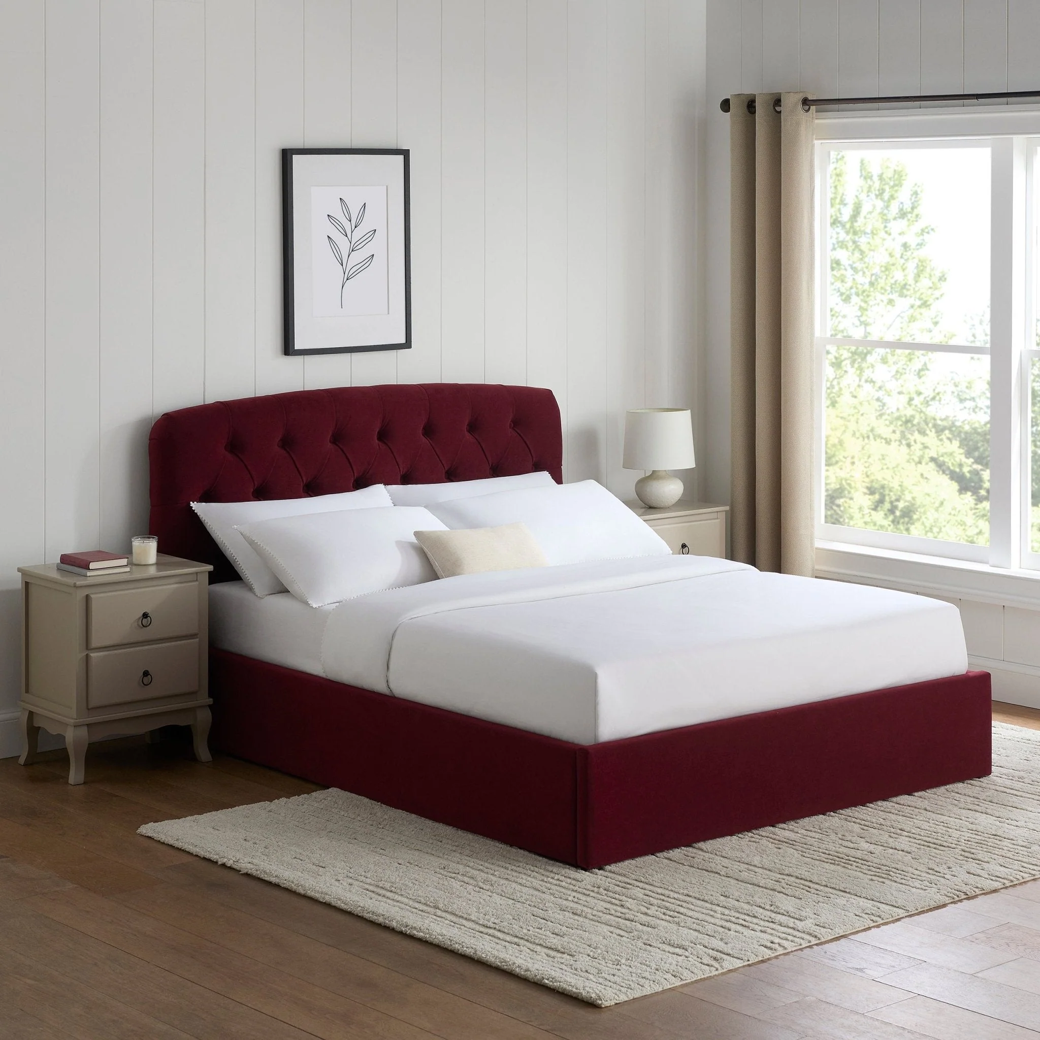 Hebden Ottoman Storage Bed - Berry - Image 8