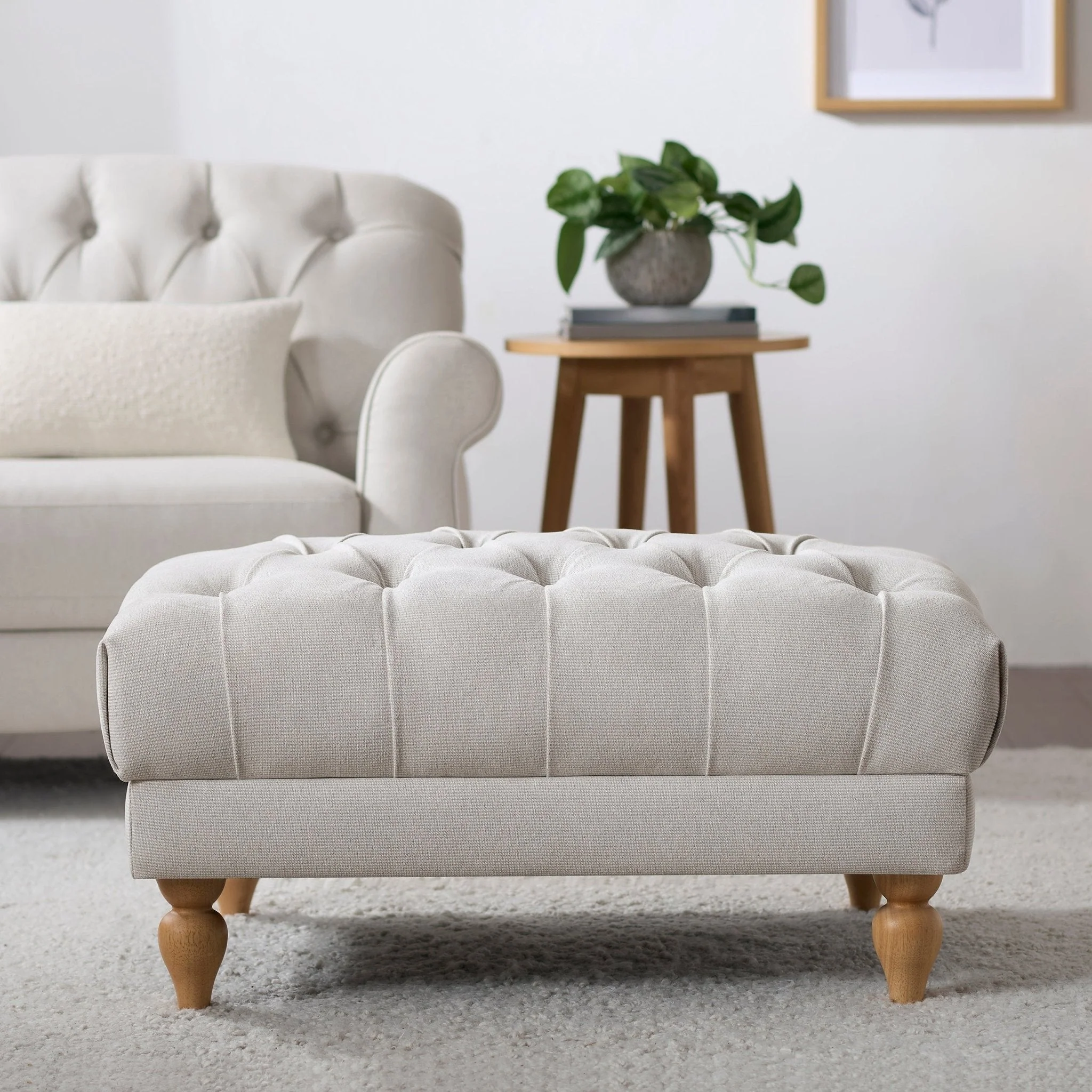 Hebden Pouffe - Natural Stripe - Image 3