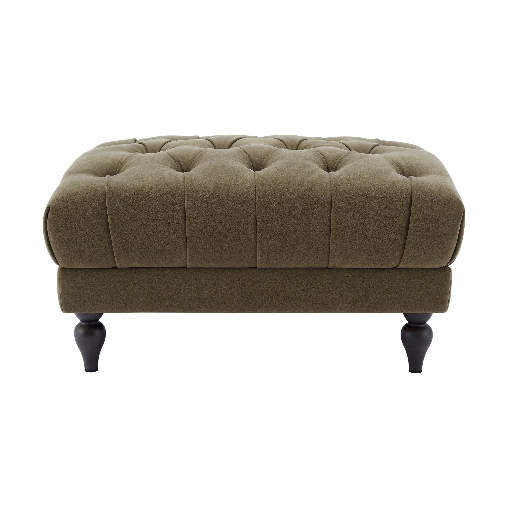 Hebden Pouffe - Olive Green - Image 3