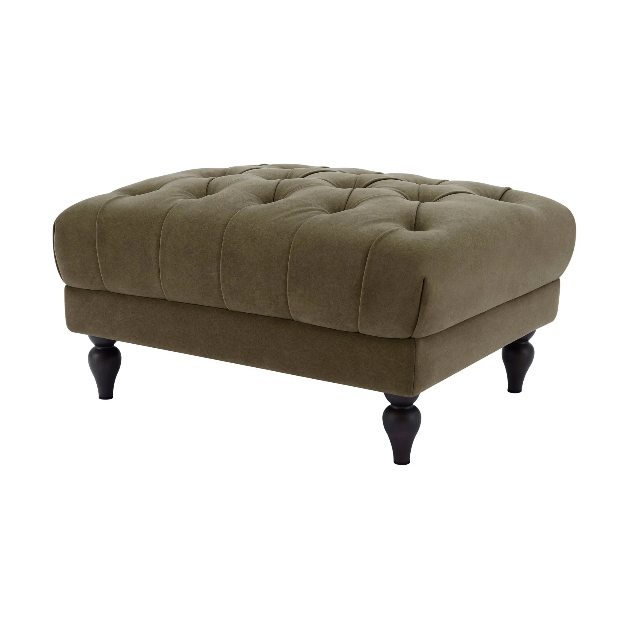 Hebden Pouffe - Olive Green - Image 4