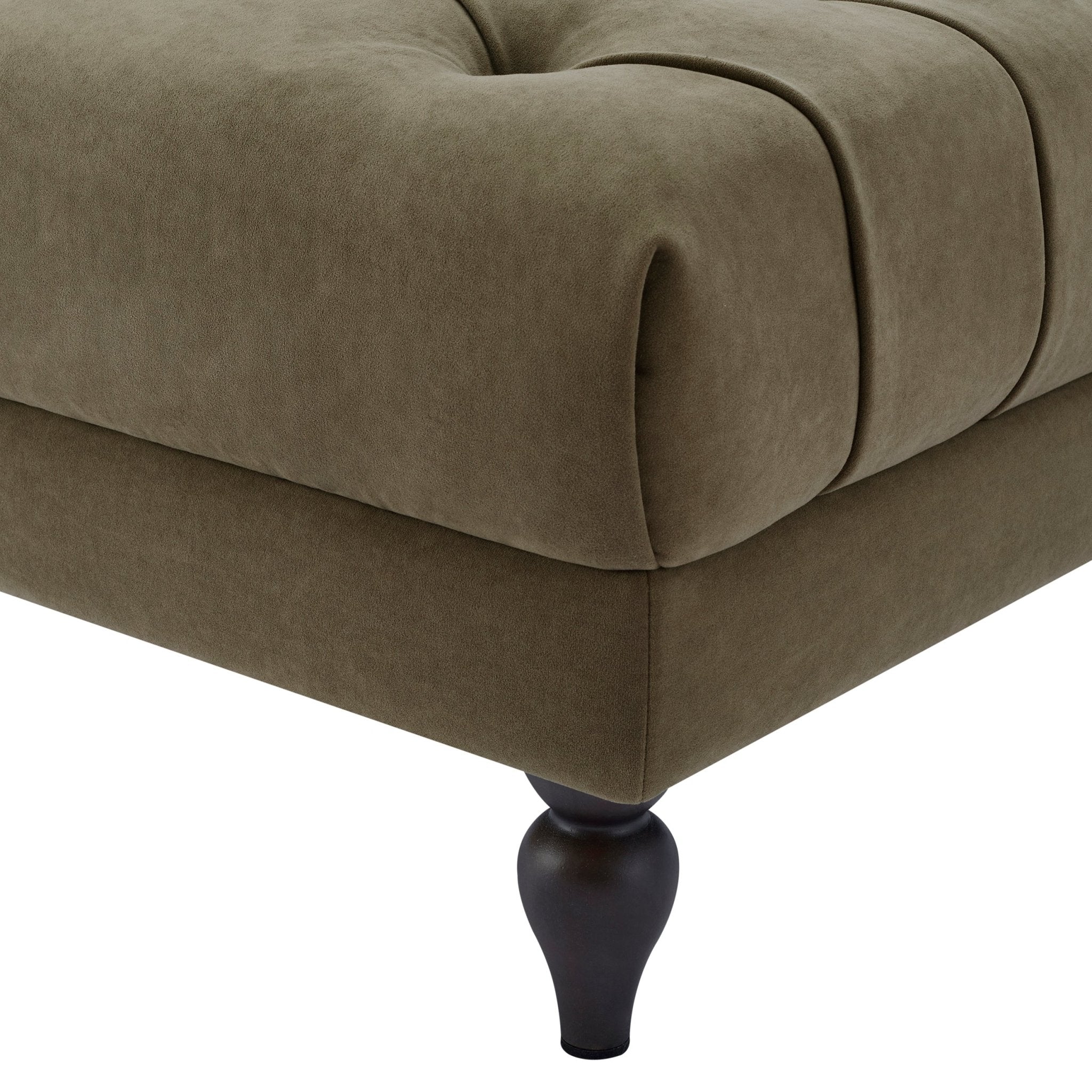 Hebden Pouffe - Olive Green - Image 5