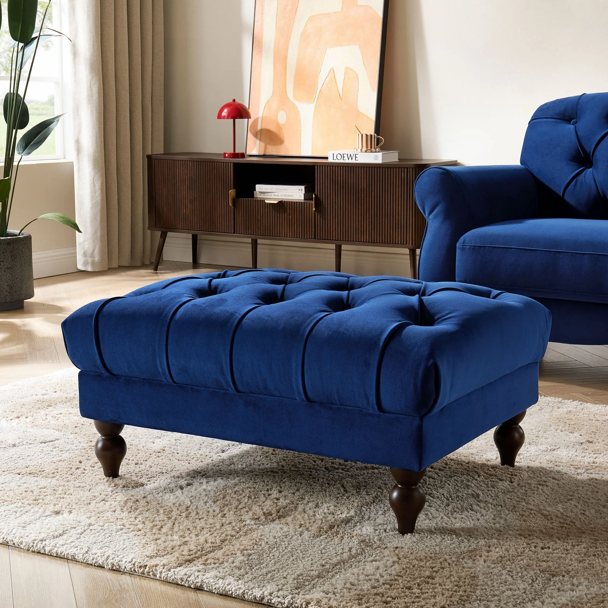 Hebden Pouffe - Royal Blue