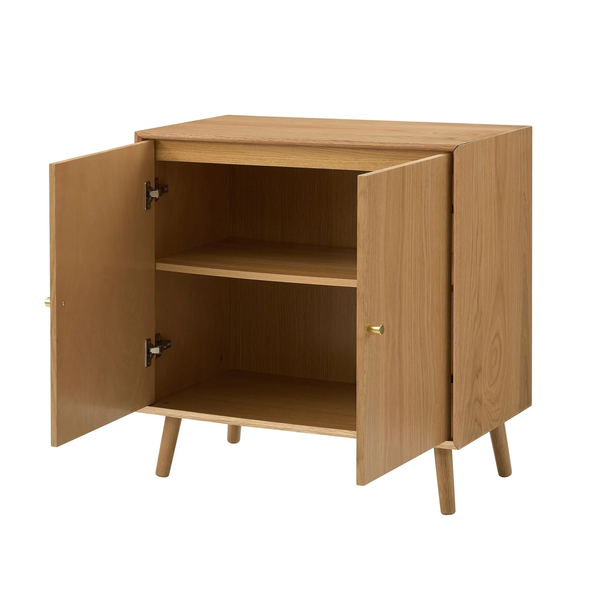 Heidi Oak 2 Door Sideboard - Light Wood - Image 4