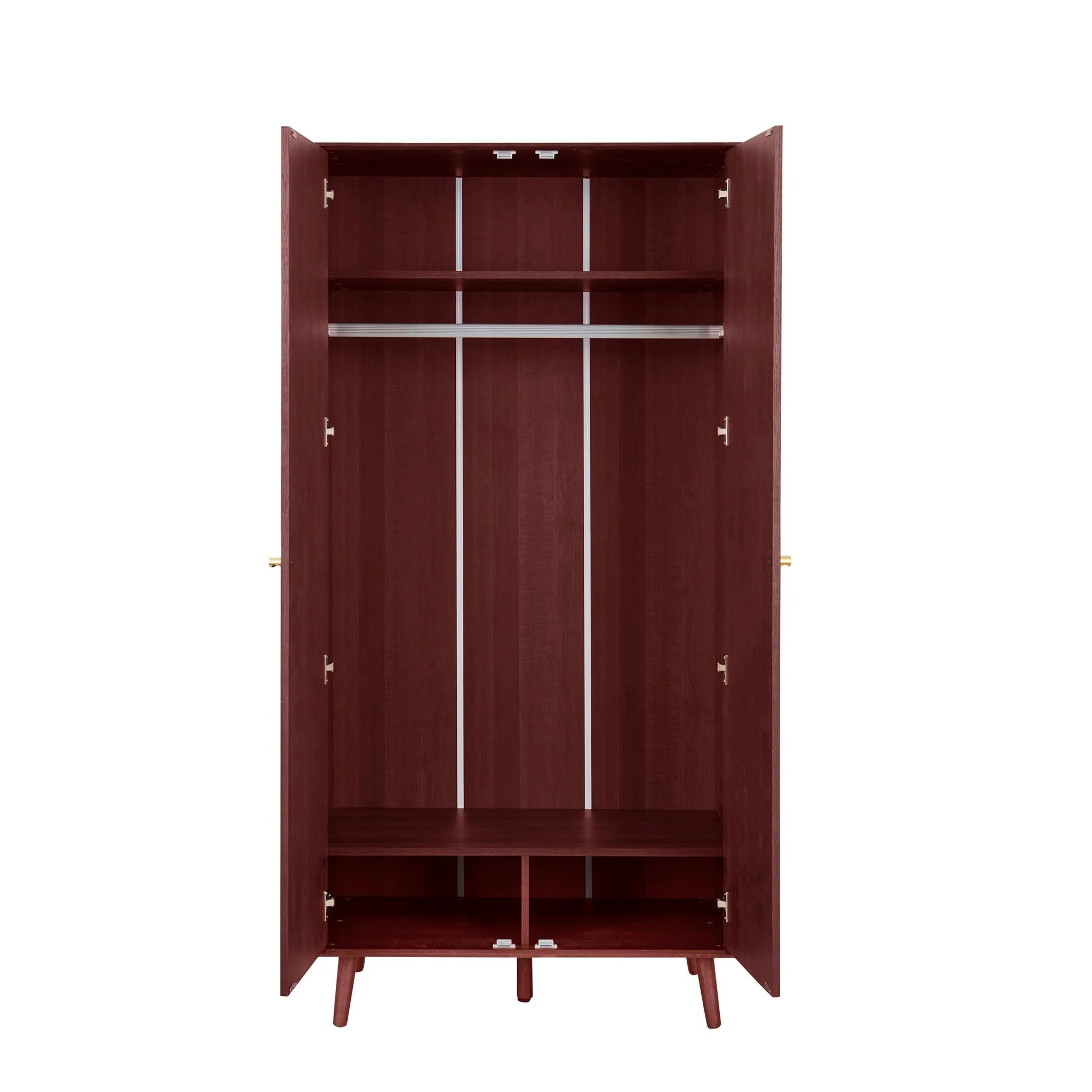 Heidi Oak 2 Door Wardrobe - Cherry Wood - Image 3