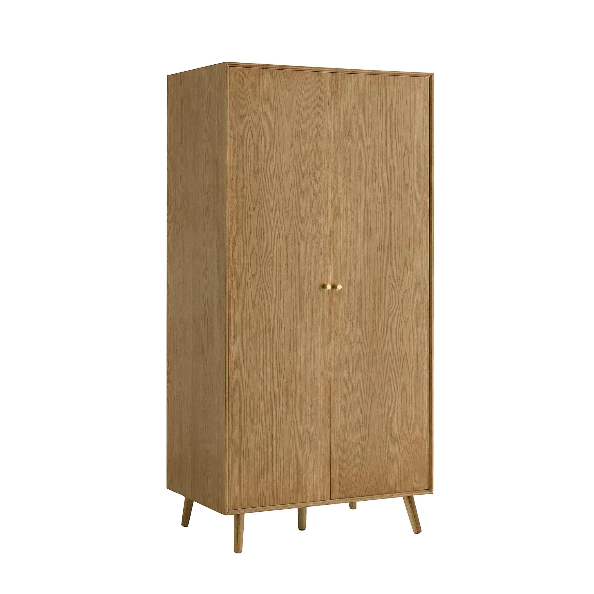 Heidi Oak 2 Door Wardrobe - Light Wood - Image 2